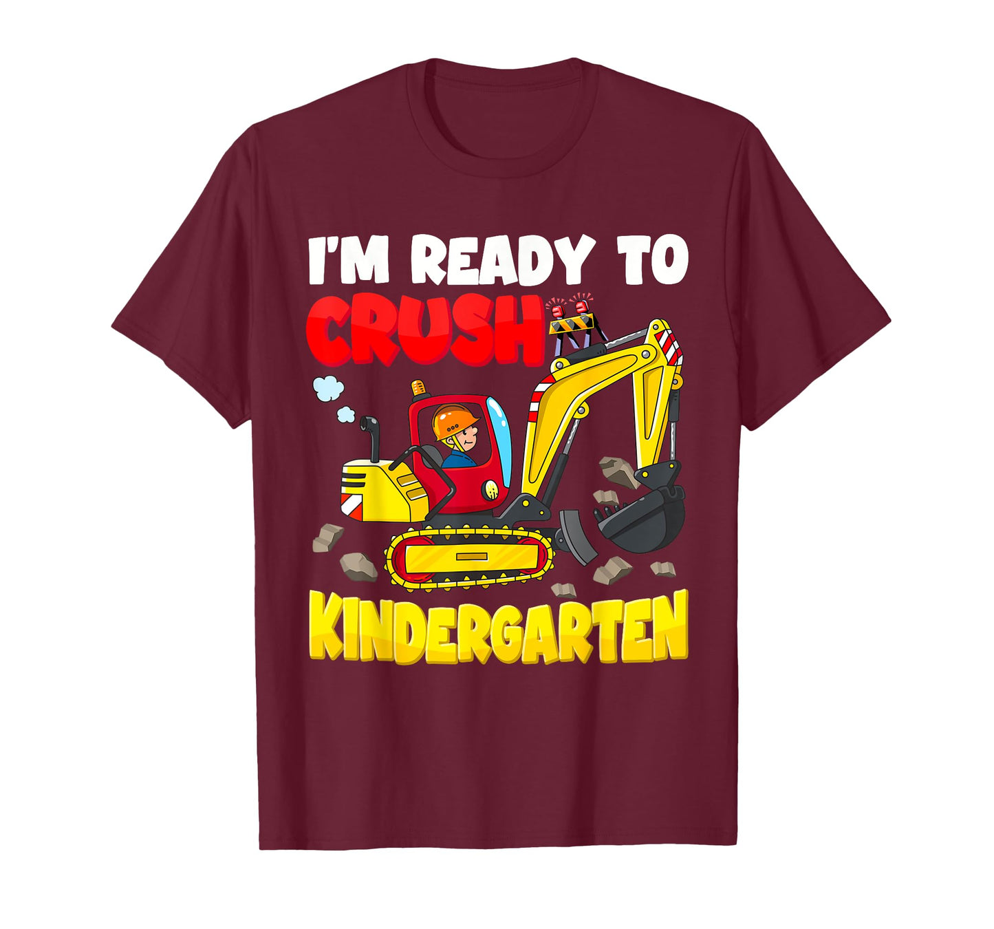 Ready To Crush Kindergarten Construction Back To School Boy T-Shirt