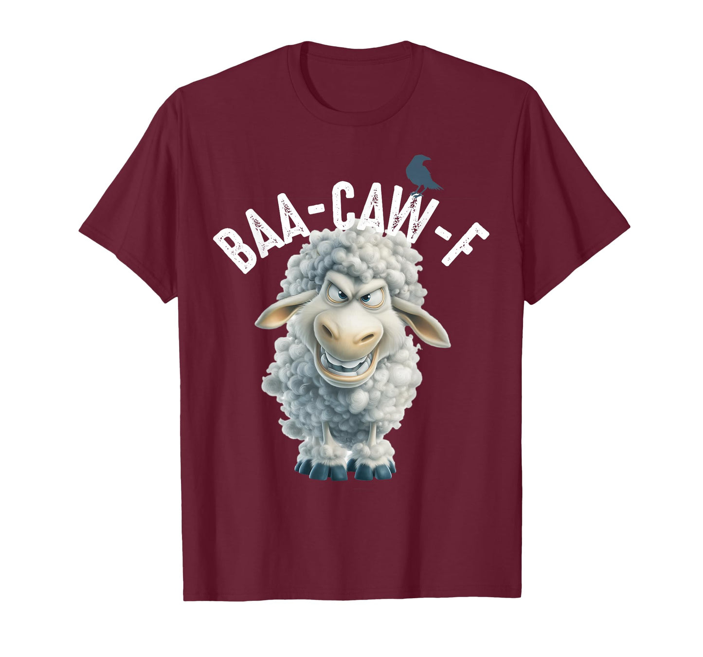 Back Off Meme – Funny Sheep & Crow Baa Caw Animal Sounds Pun T-Shirt