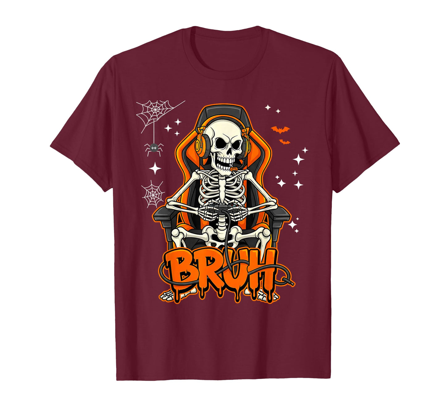 Skeleton Gamer Halloween Costume Video Gaming Funny Boys T-Shirt