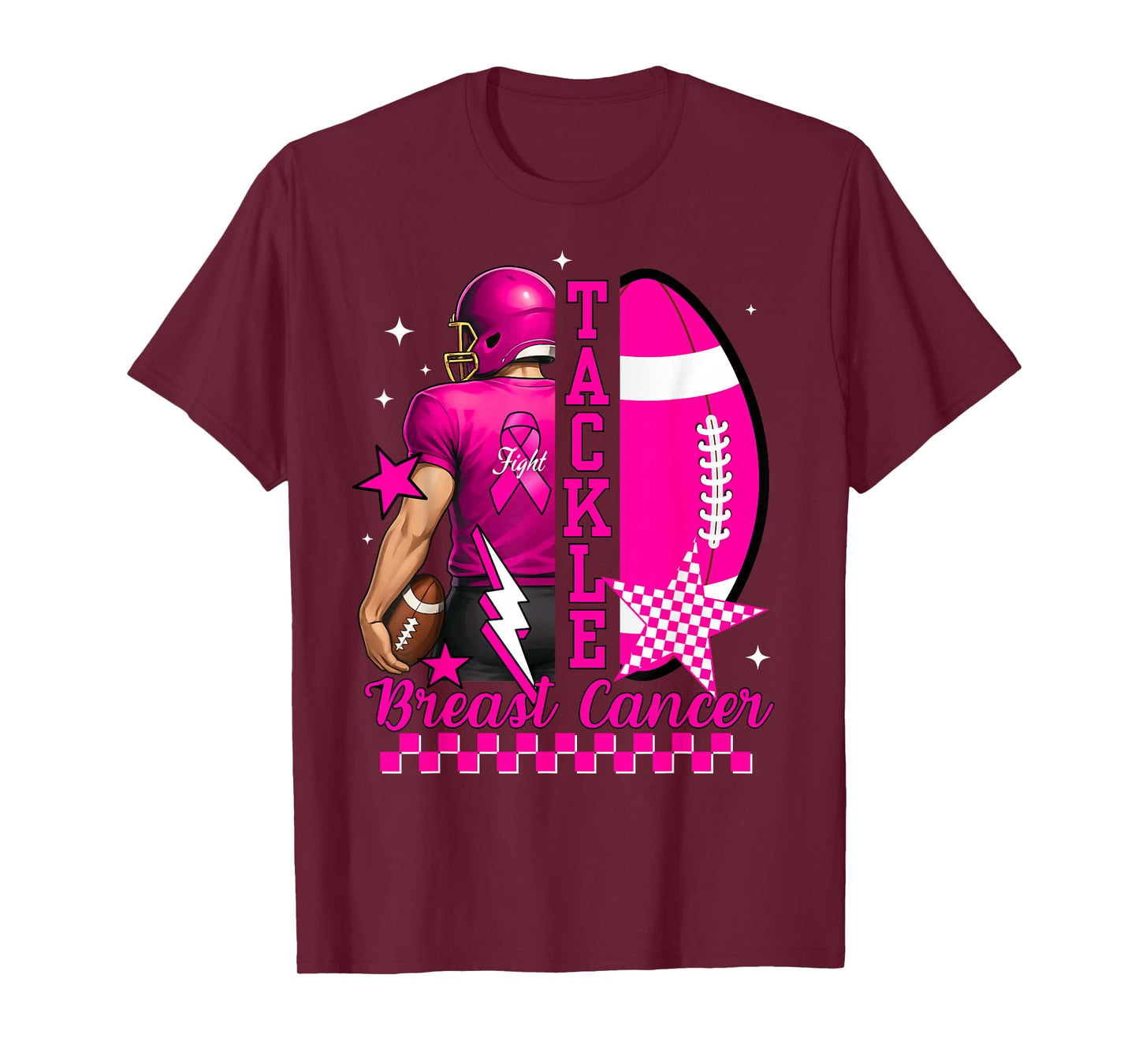Tackle Breast Cancer Awareness American Football Men Women T-Shirt