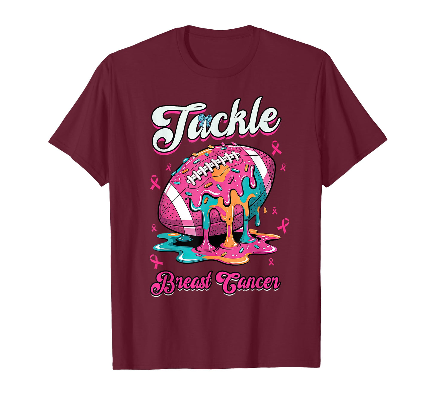 Pink Out Tackle Breast Cancer Awareness American Football T-Shirt