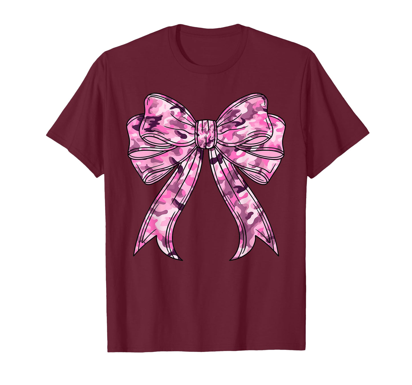 Pink Camouflage Camo Coquette Bow Hunting For Women Kids T-Shirt