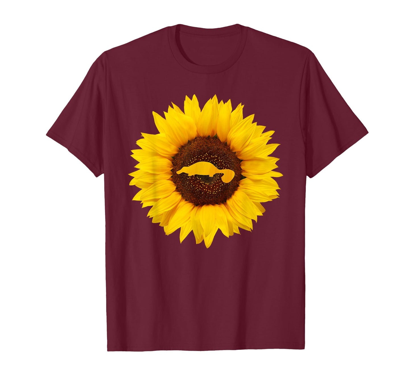 Platypus Gift For Women Men Monotreme Animal Sunflower Lover T-Shirt