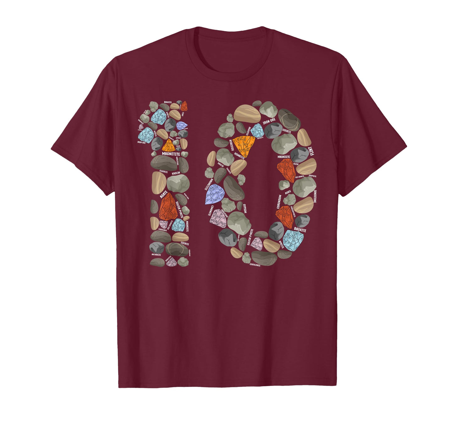 Geology Rocks 10 Years Old 10th Birthday Rock Collecting T-Shirt
