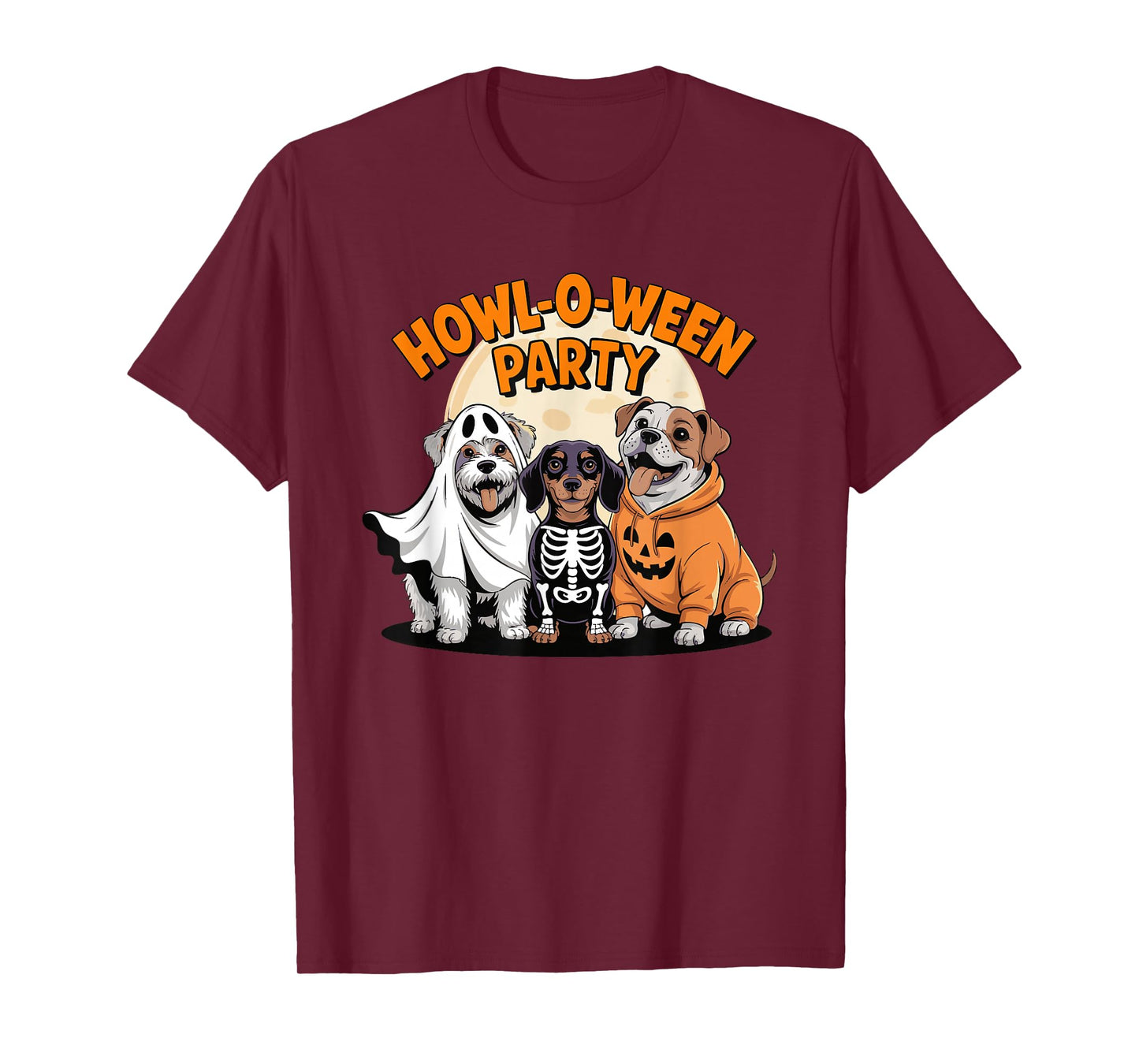 Howl o ween Party Dog Costume Pack Funny Halloween Moon Pup T-Shirt