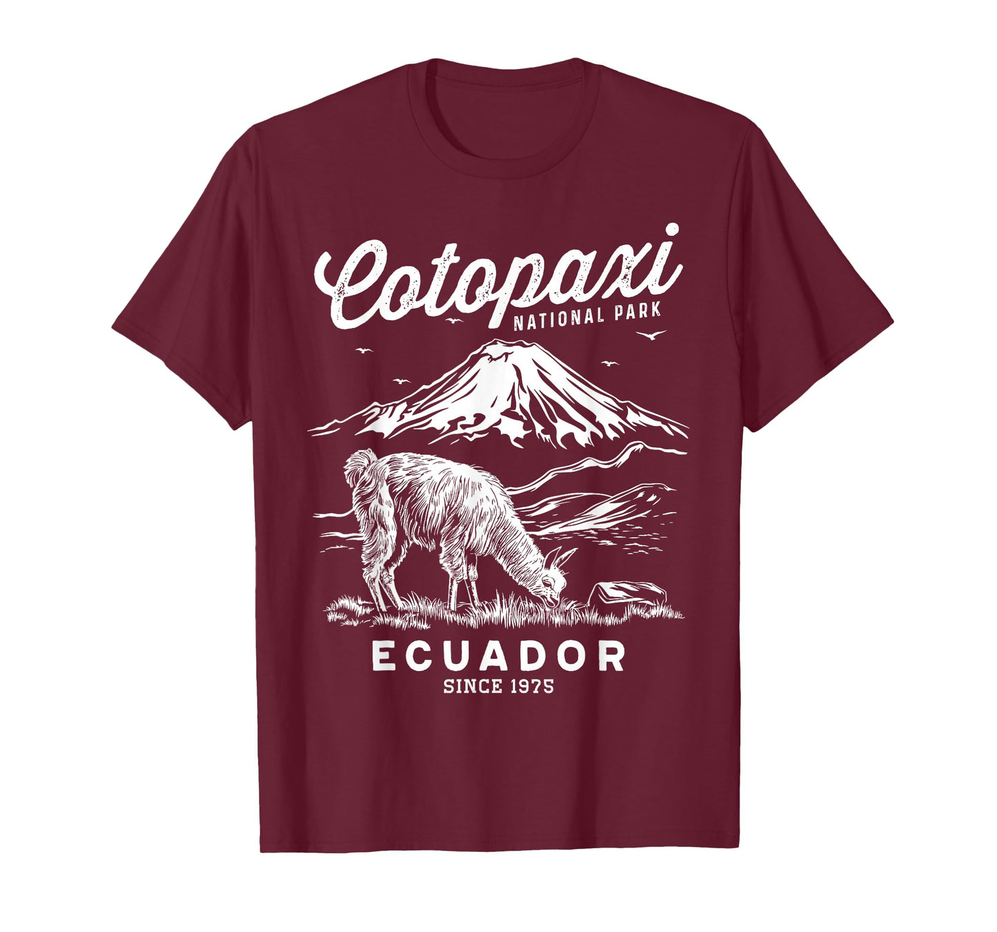 Ecuador Cotopaxi National Park Souvenir Alpaca Hike T-Shirt