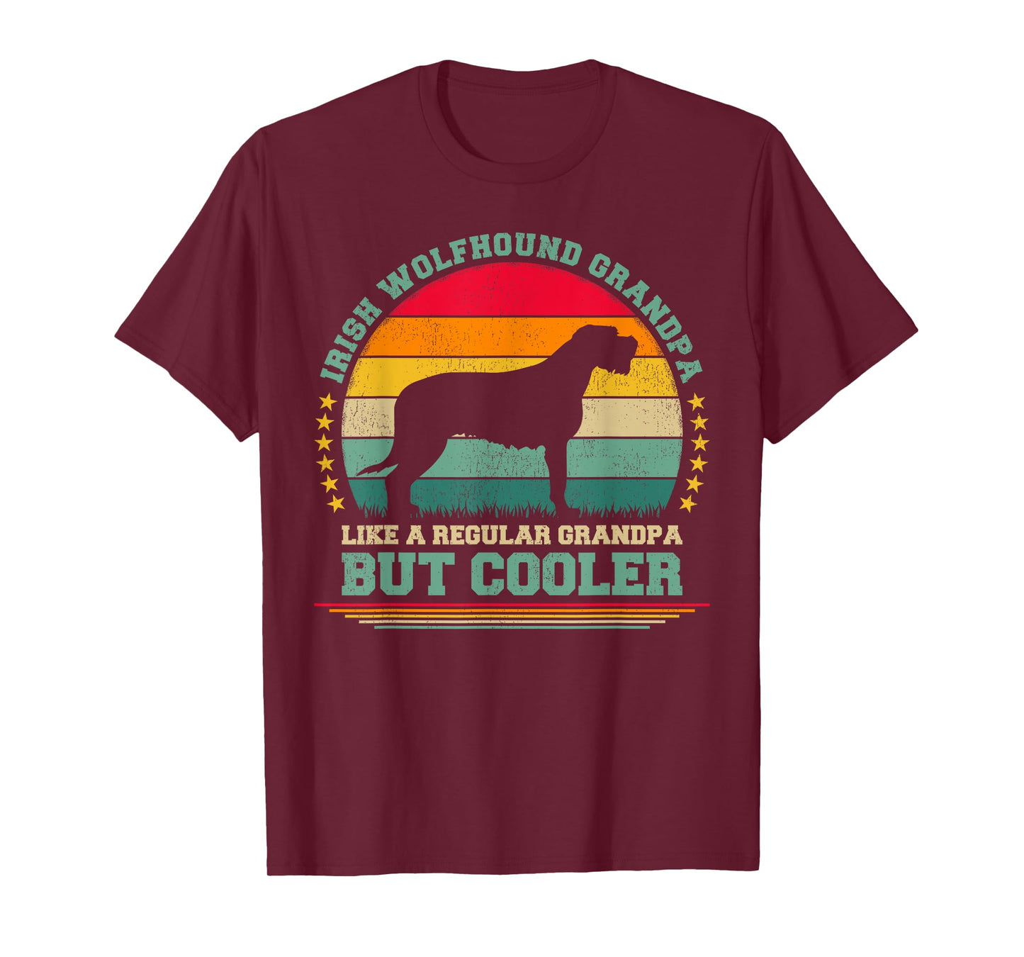 Irish Wolfhound Grandpa Like A Regular Grandpa Father's Day T-Shirt