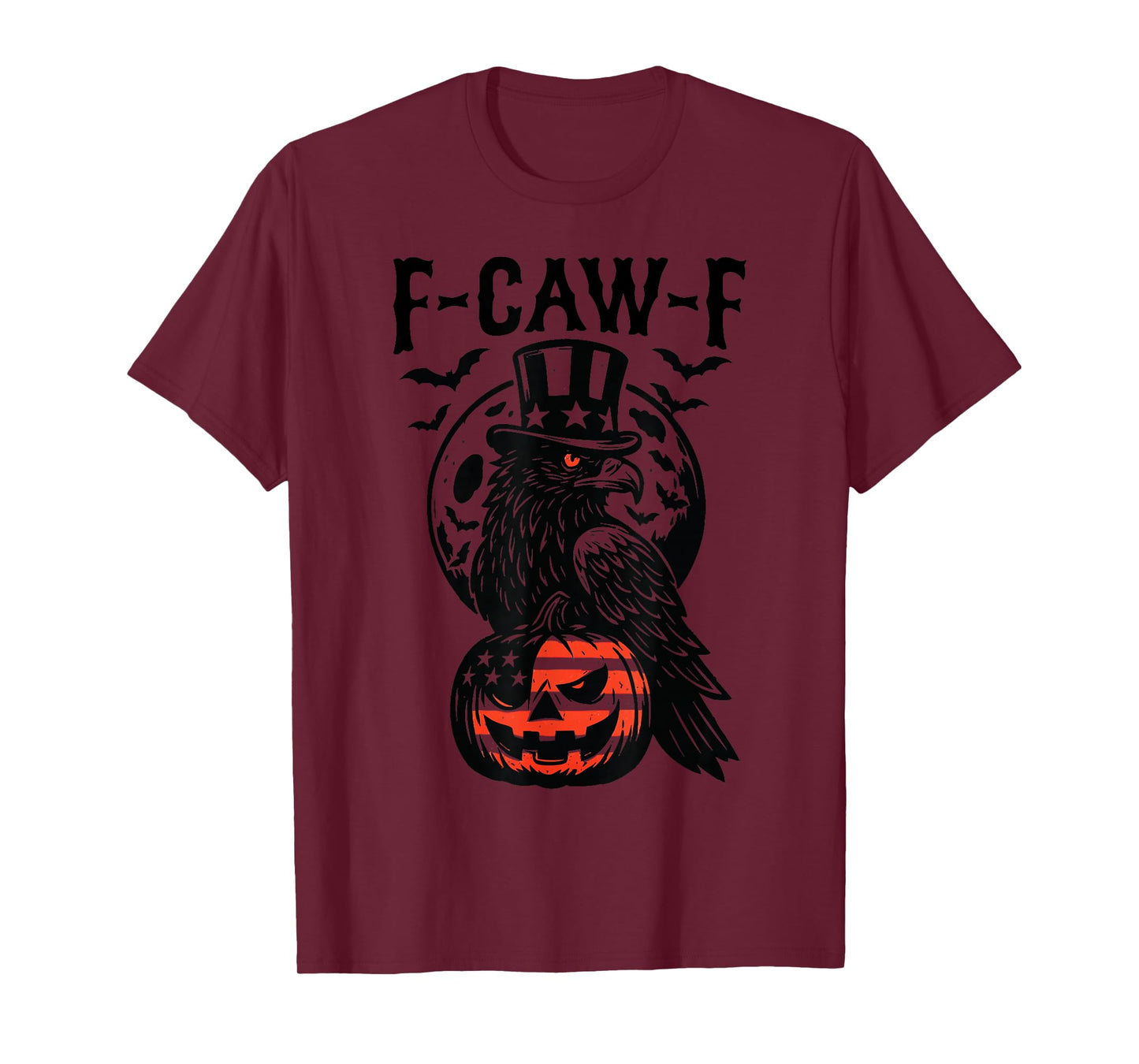 F-Caw-F Funny Black Crow Gothic Pumpkin Adult Humor T-Shirt