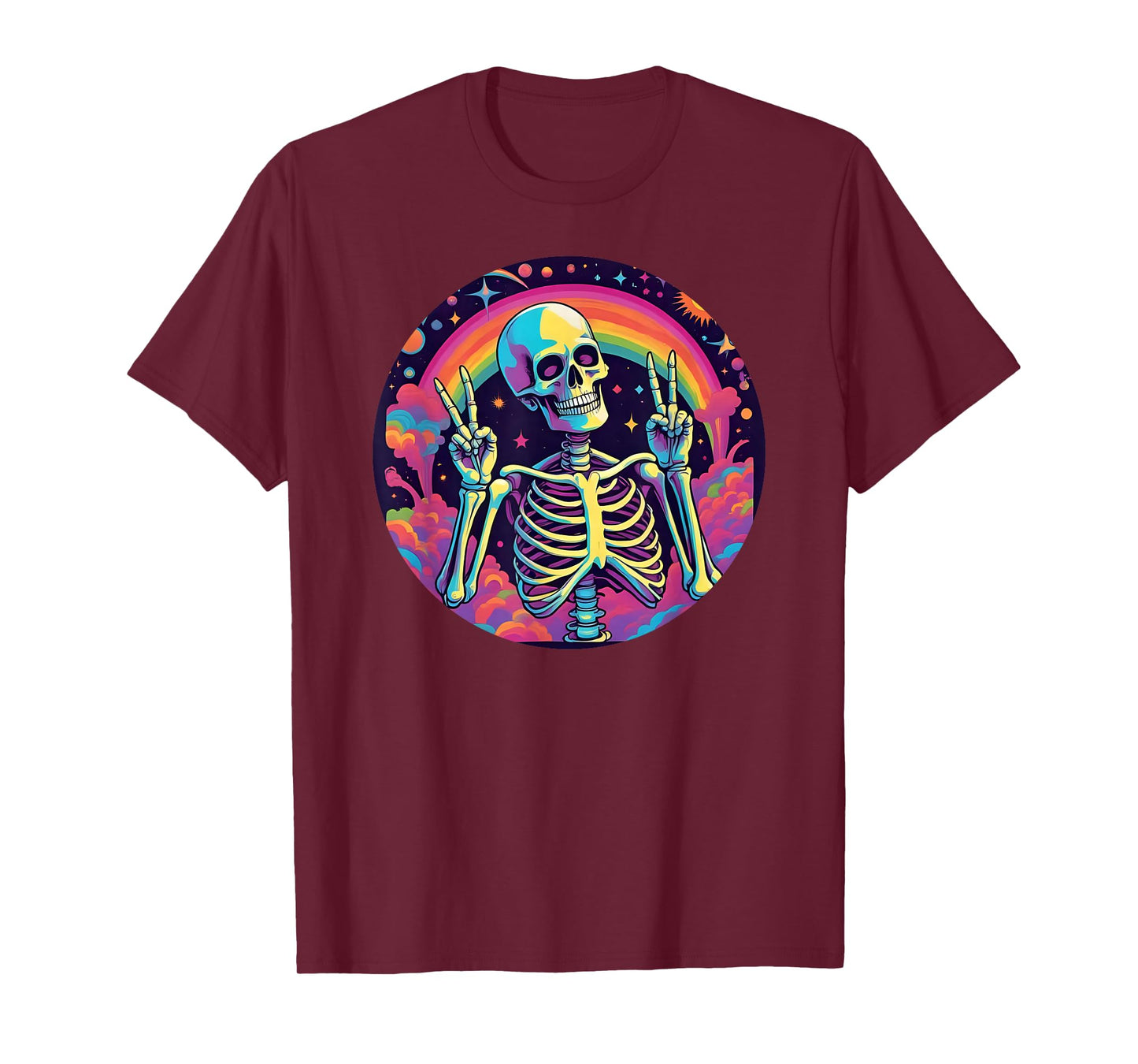 Skeleton Hand Peace Sign, Halloween Skeleton Peace Hands T-Shirt
