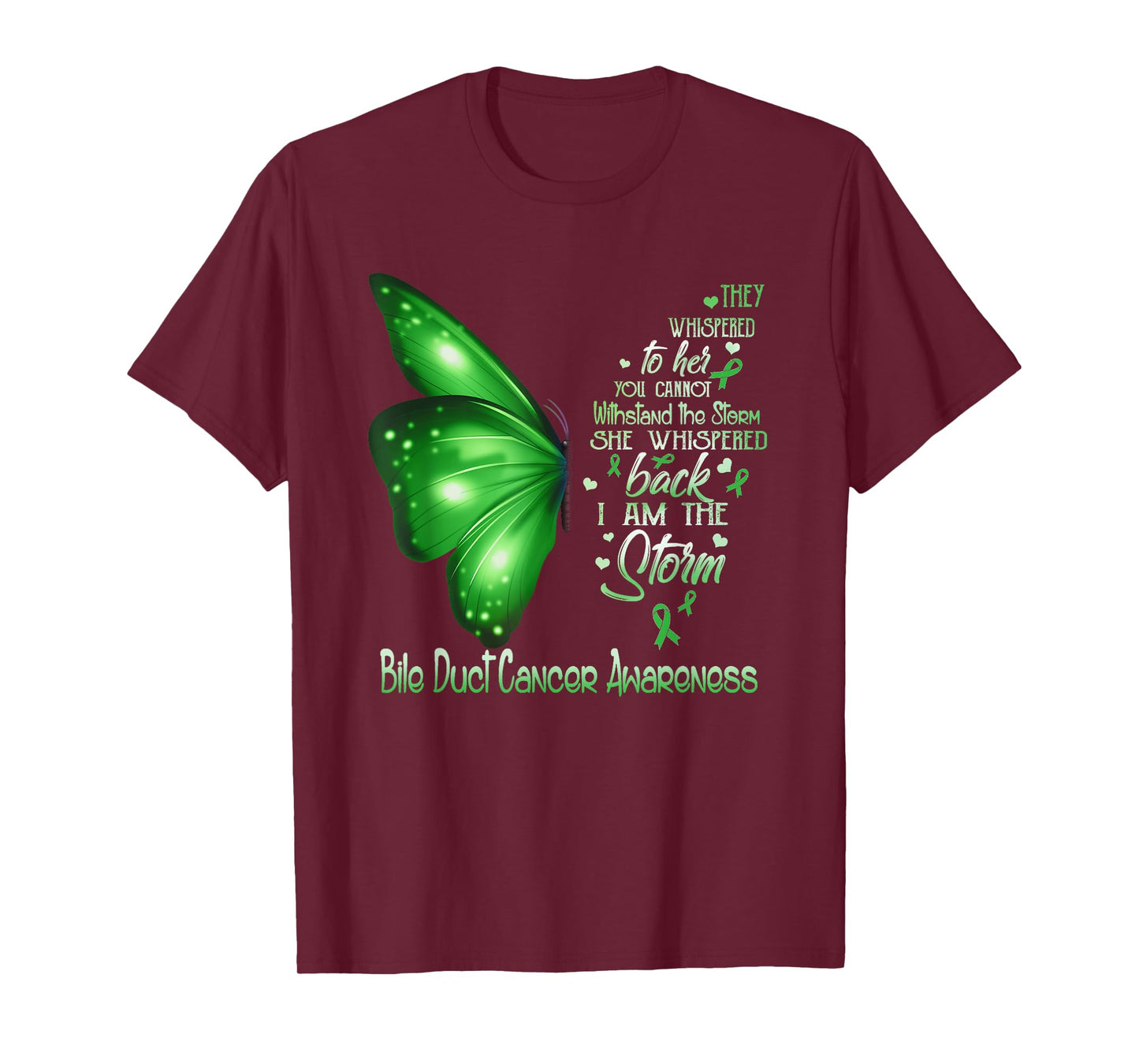 I am the storm Bile Duct Cancer Awareness Butterfly T-Shirt