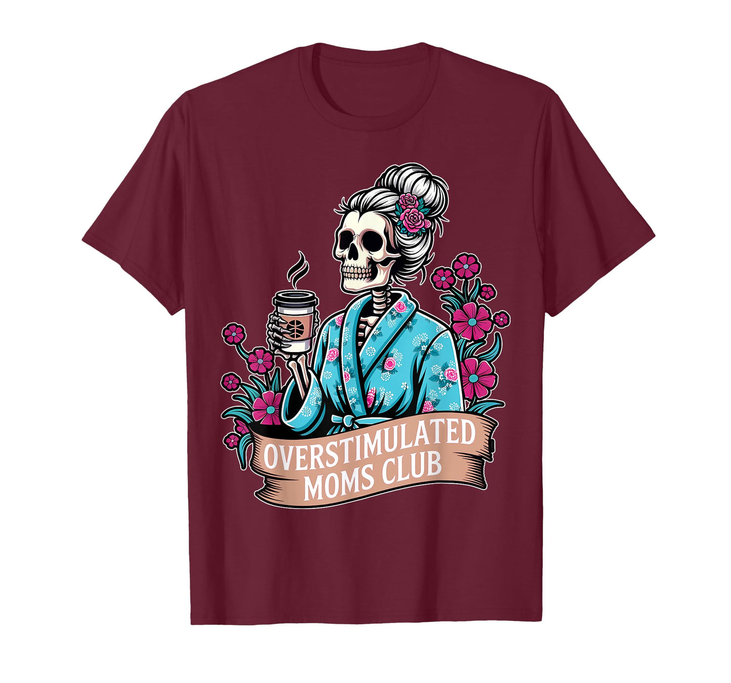 Overstimulated Moms Club Neurodivergent Mother Mental Health T-Shirt