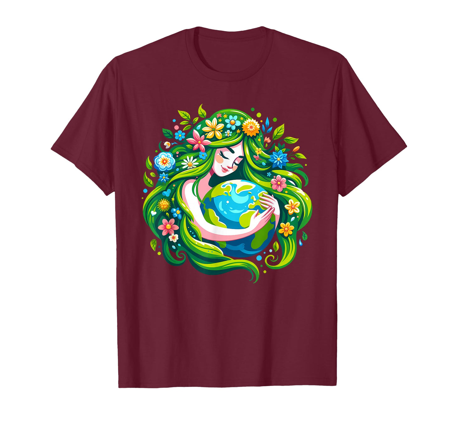 Green Goddess Earth Day Save Our Planet Women Girl Kid T-Shirt