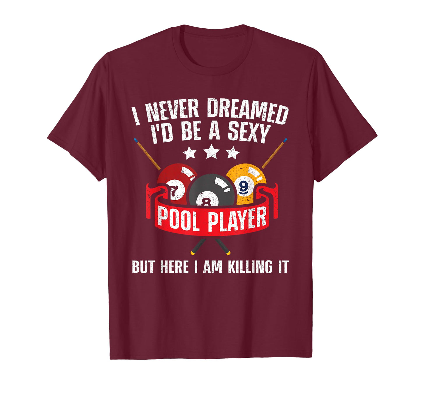 Cool Pool Player Design For Men Women Pool Billiards Player T-Shirt