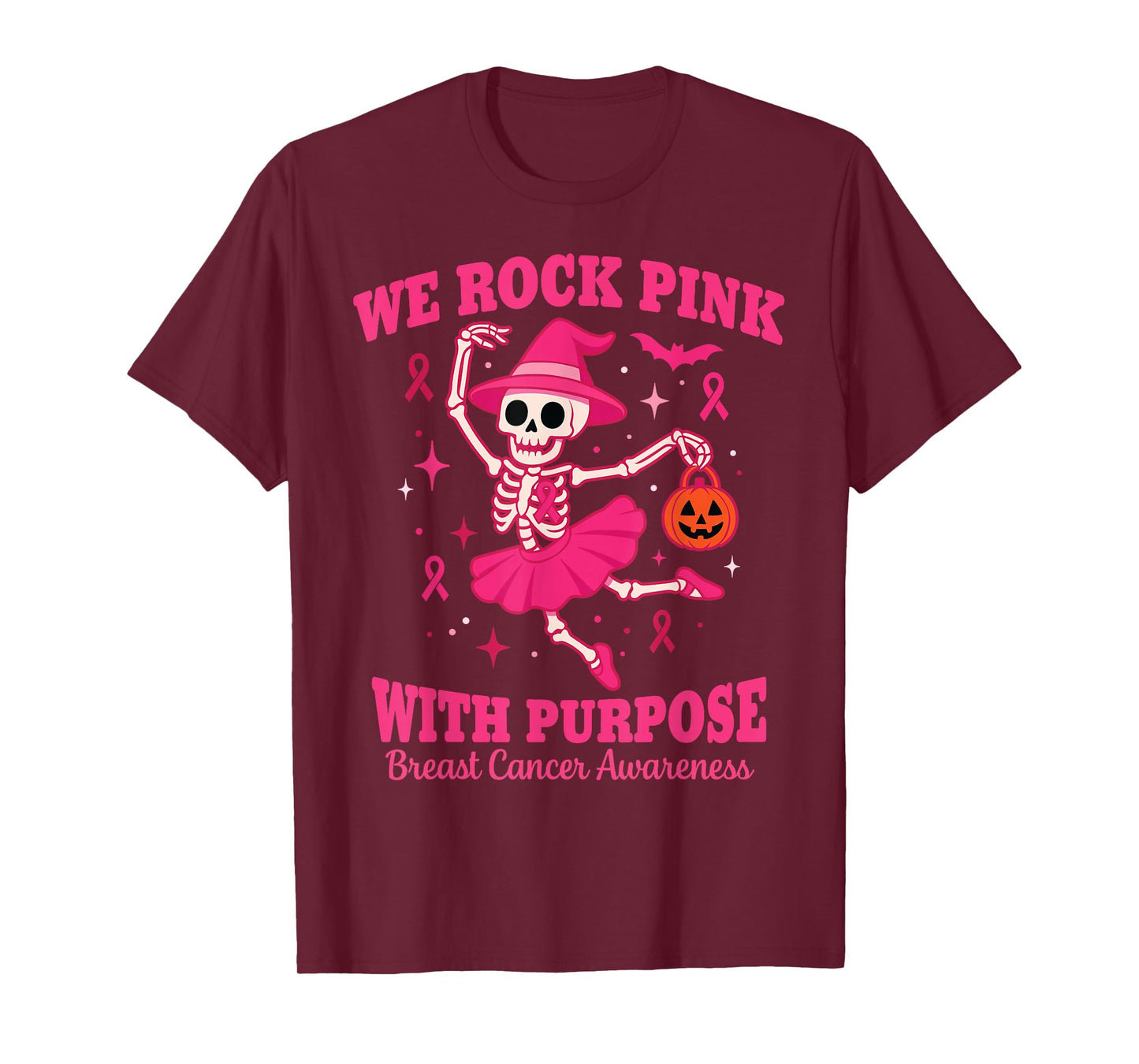 Skeleton Ballerina Pink – Breast Cancer Awareness T-Shirt