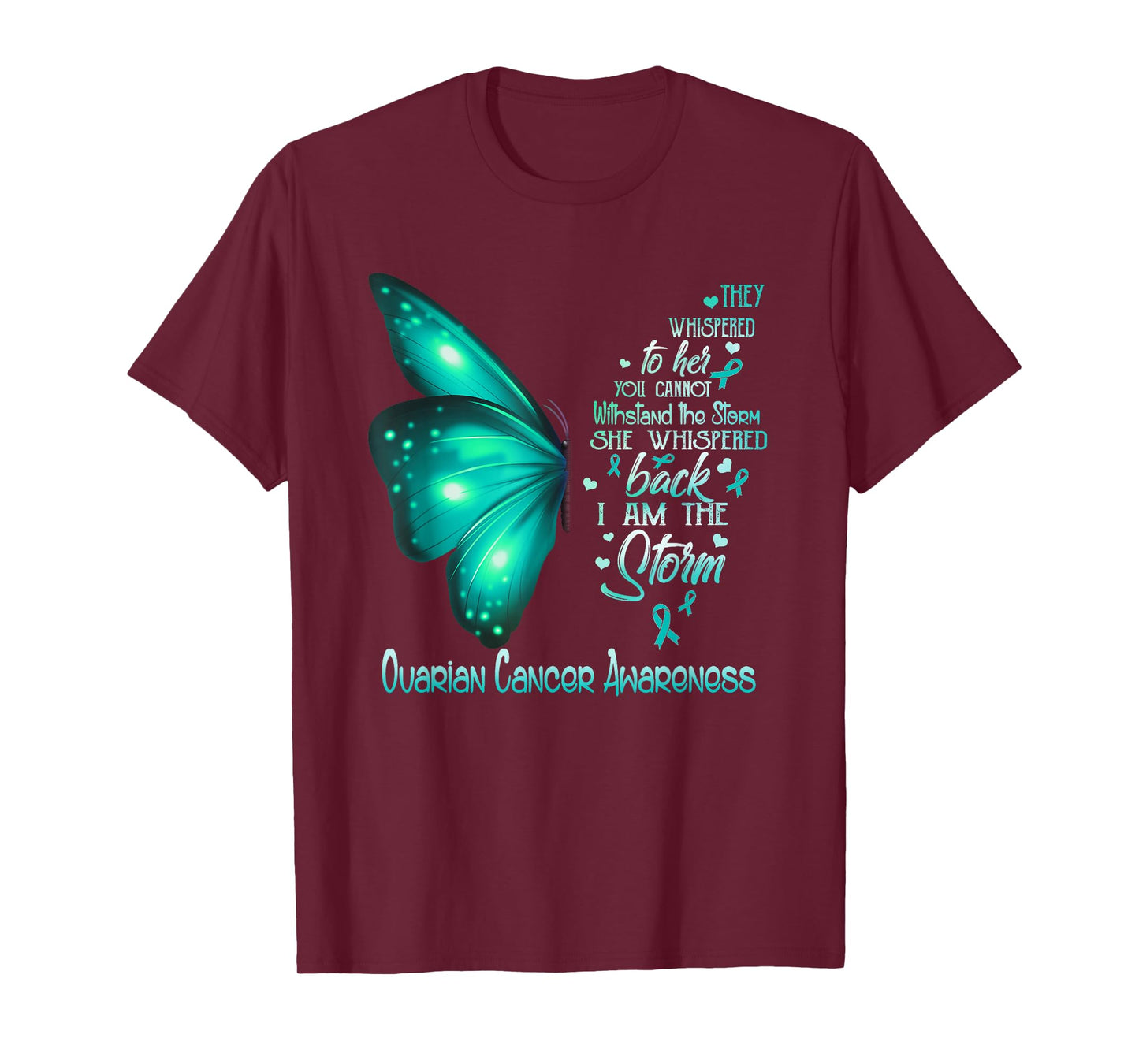 I am the storm Ovarian Cancer Awareness Butterfly T-Shirt