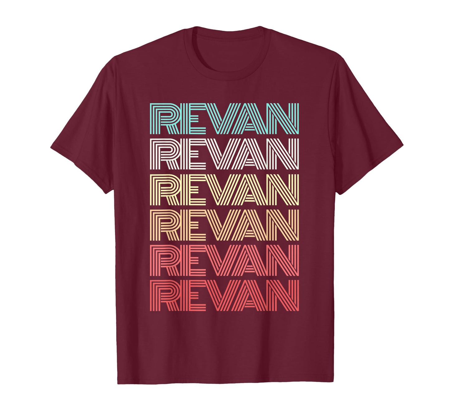 First Name REVAN Indian Boy Retro Personalized Custom T-Shirt