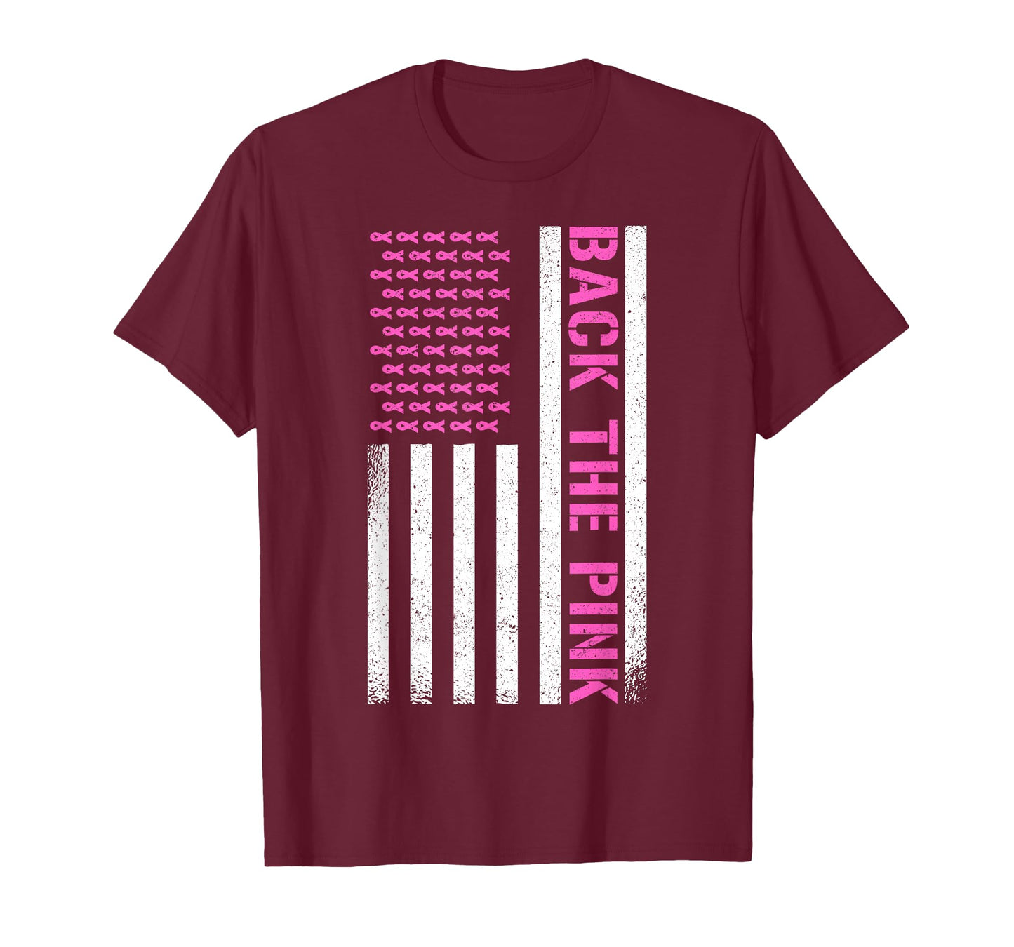 Back The Pink American Flag T-Shirt