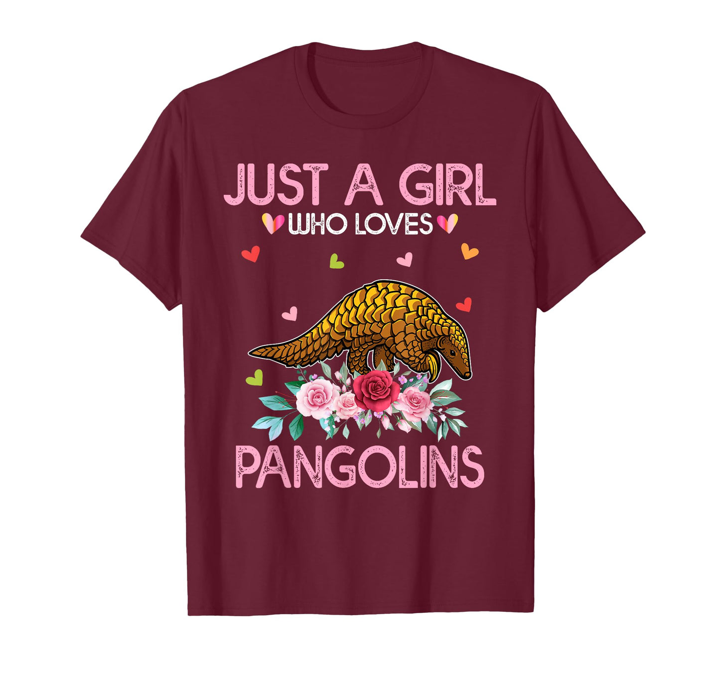 Pangolin Tee For Women Kids Just A Girl Who Loves Pangolins T-Shirt