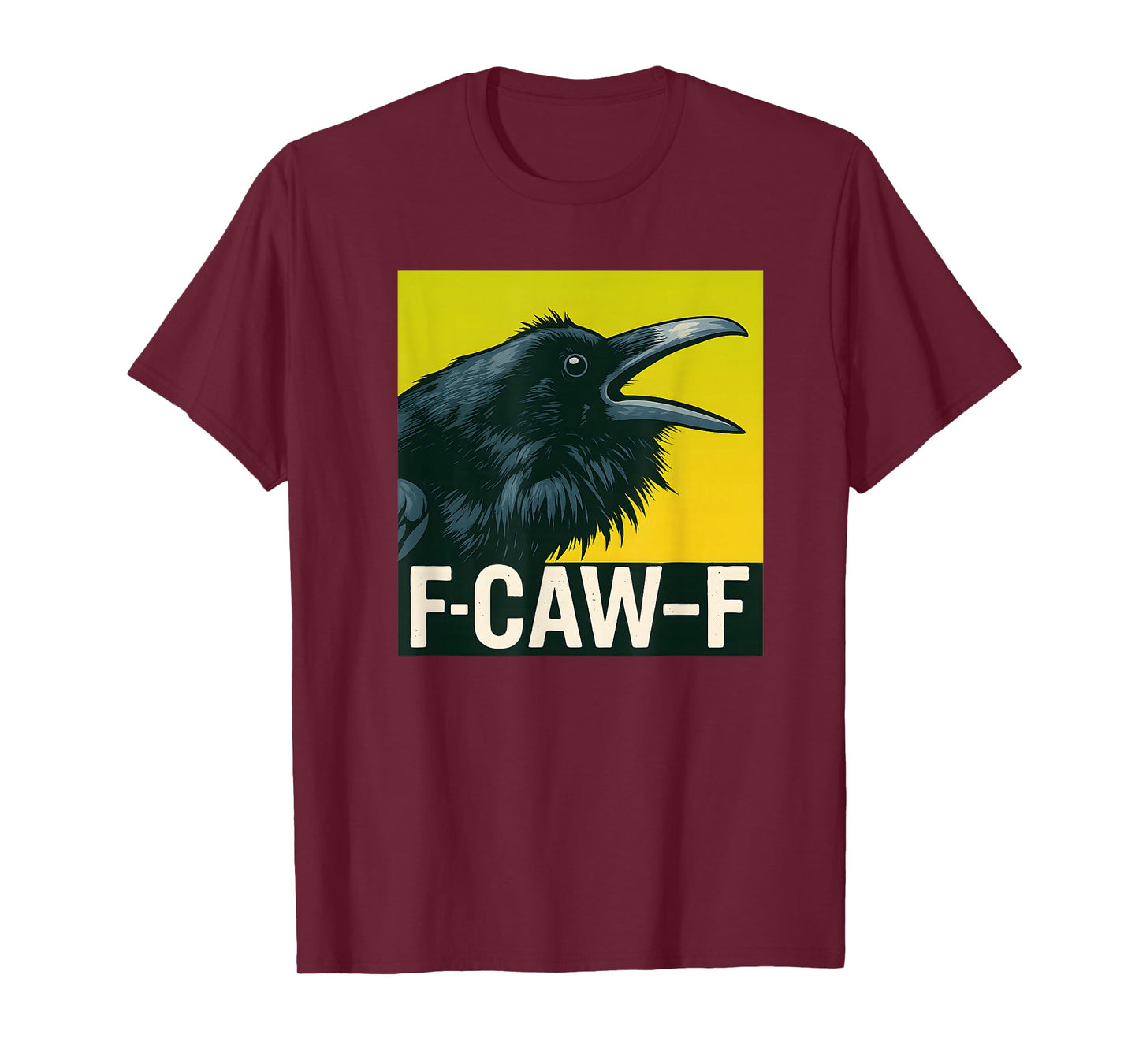 Funny Black Crow Bird with F-Caw-F Saying T-Shirt