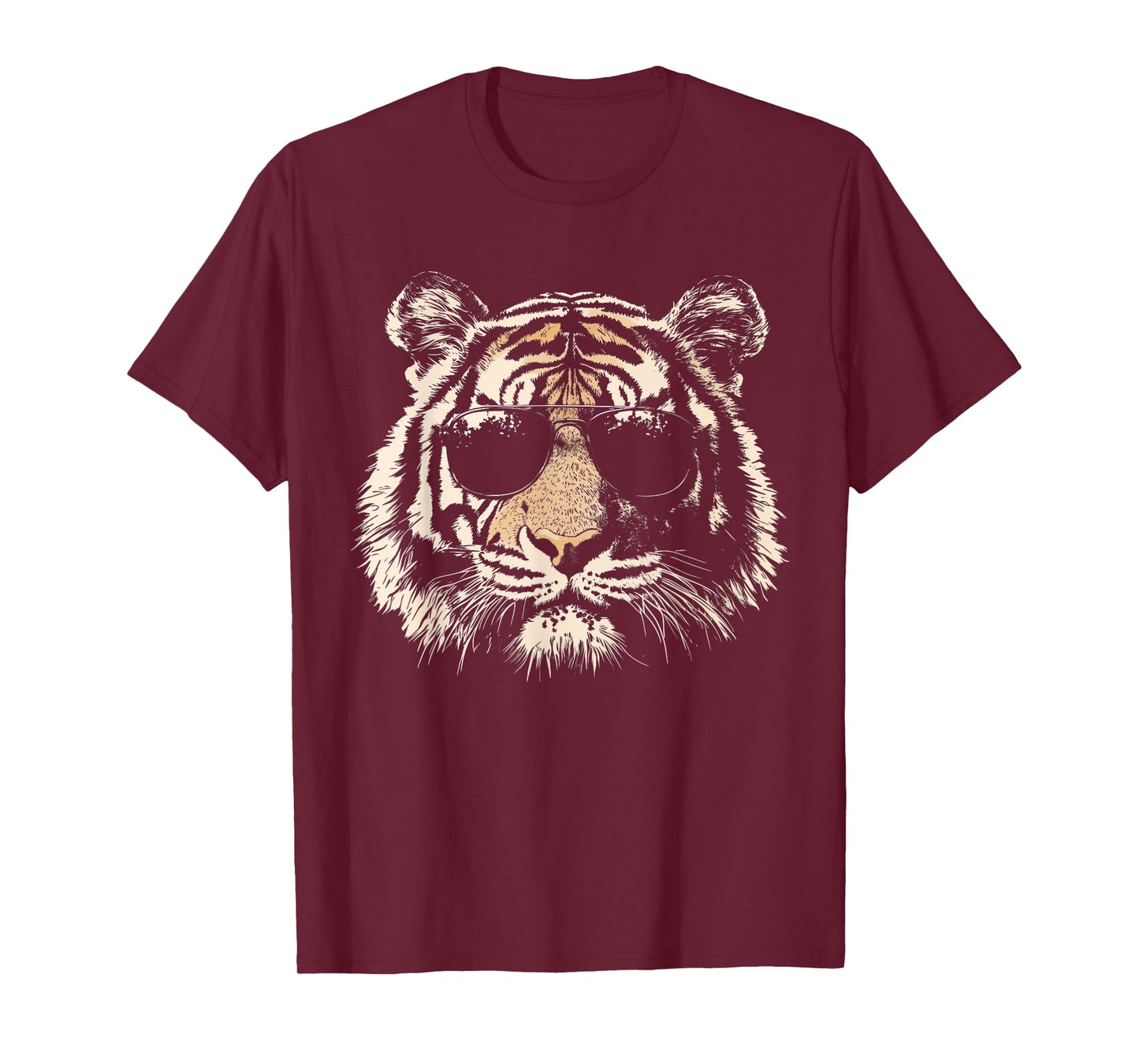 Funny Tiger Cool Rock and Roll Graphic T-Shirt