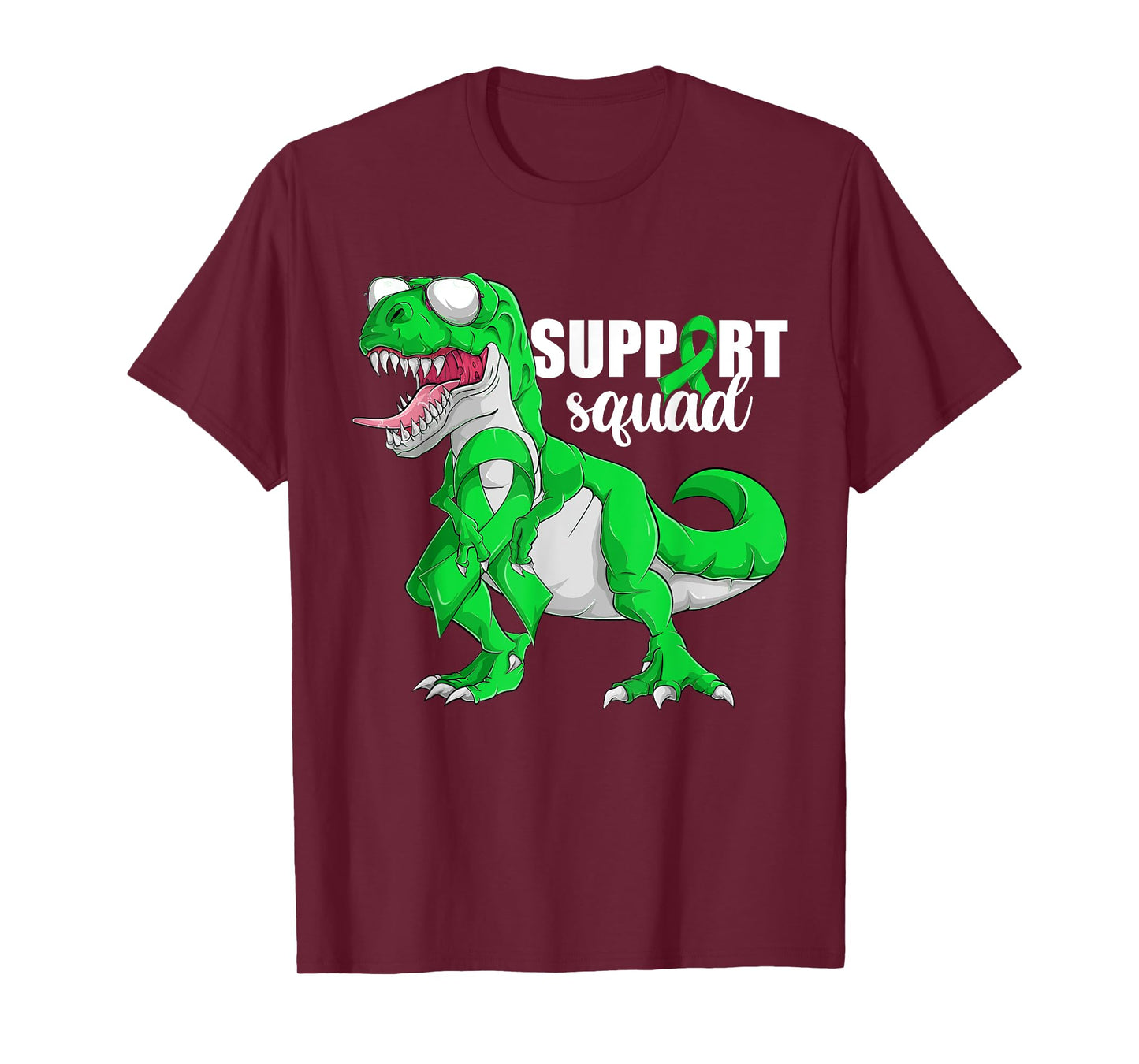 Trex Lymphoma Cancer Shirt, Boy Support Squad Green Dinosaur T-Shirt