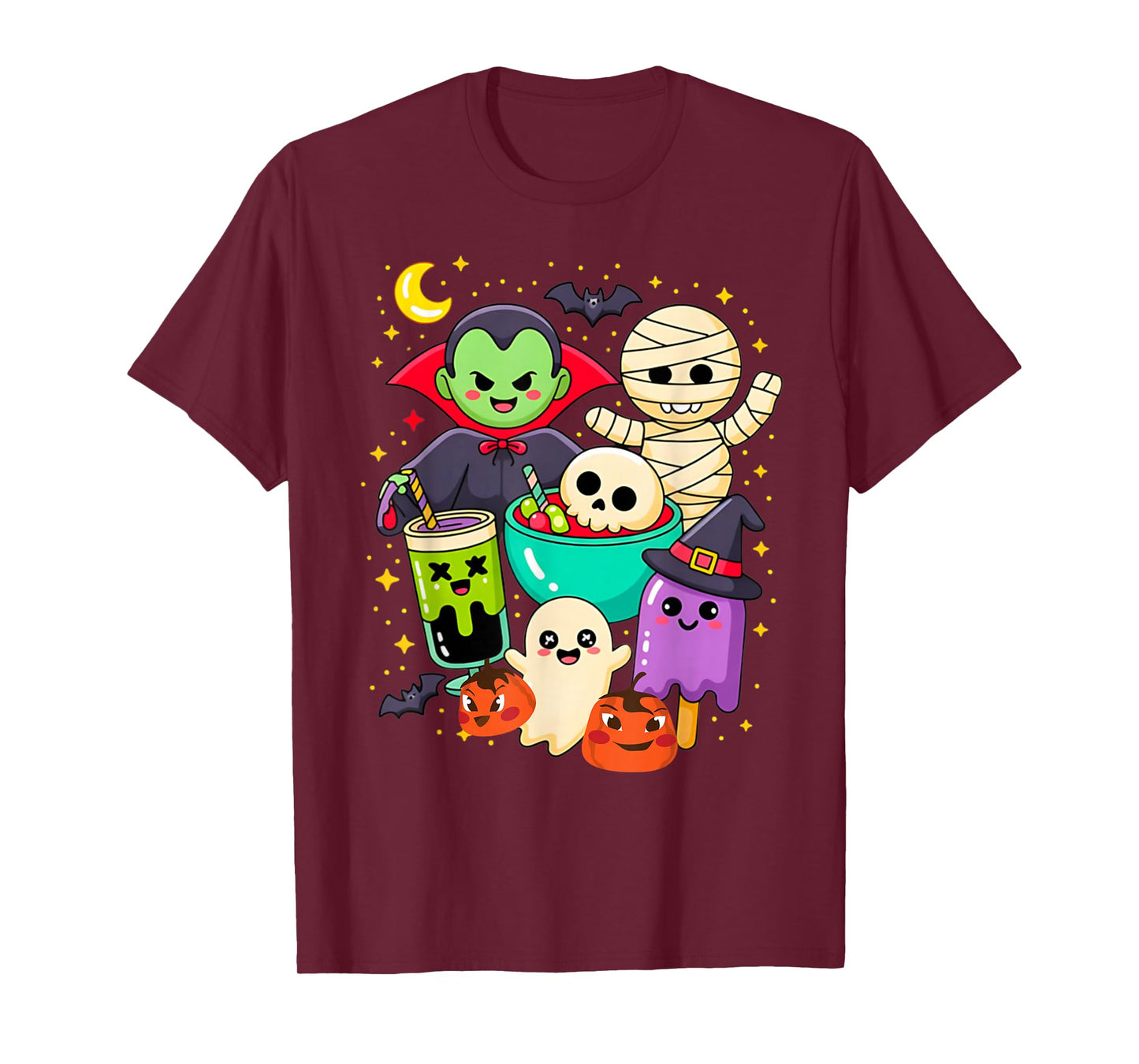 Kids Cute Ghost Mummy Pumpkin Halloween Costumes T-Shirt