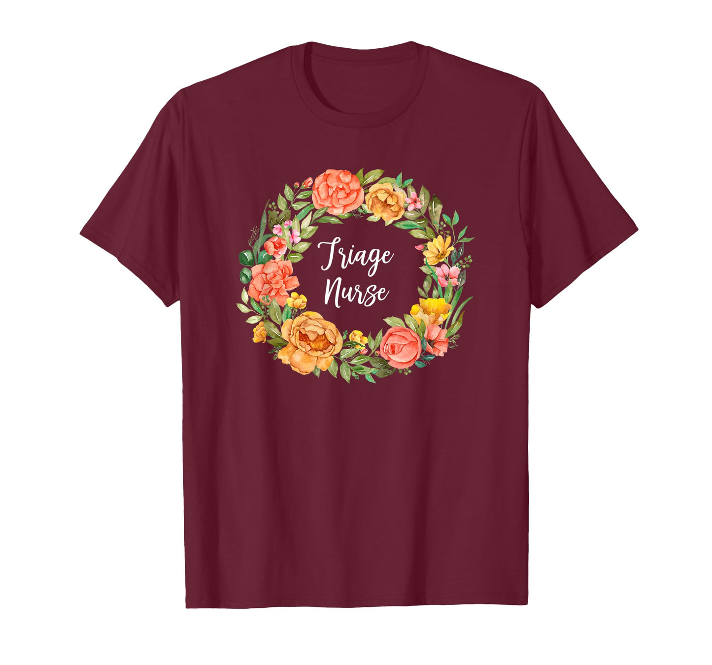 RN Nursing Medical Professional Floral Triage Nurse T-Shirt
