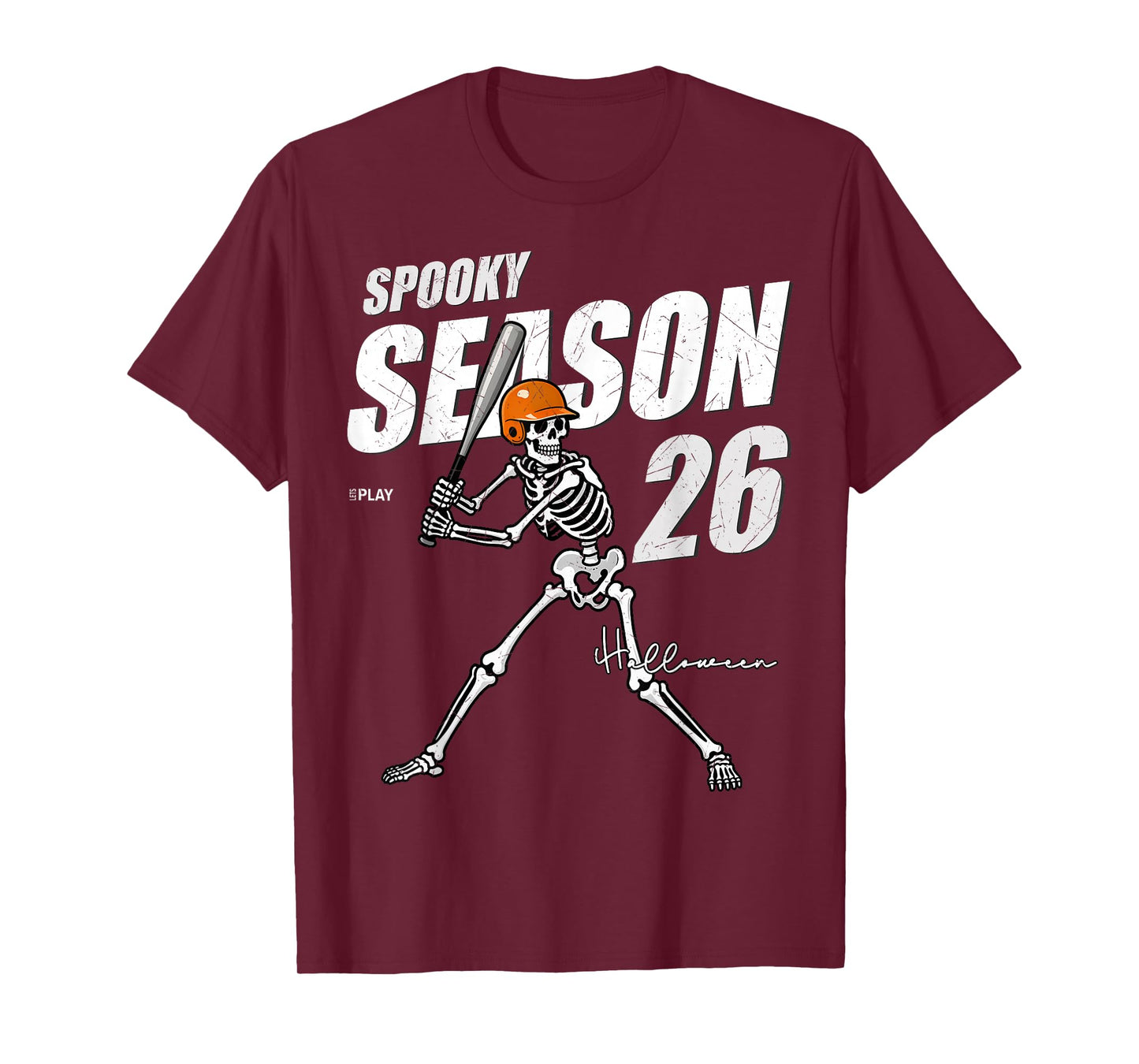 Spooky Season Skeleton Baseball Player Jersey Halloween 2026 T-Shirt