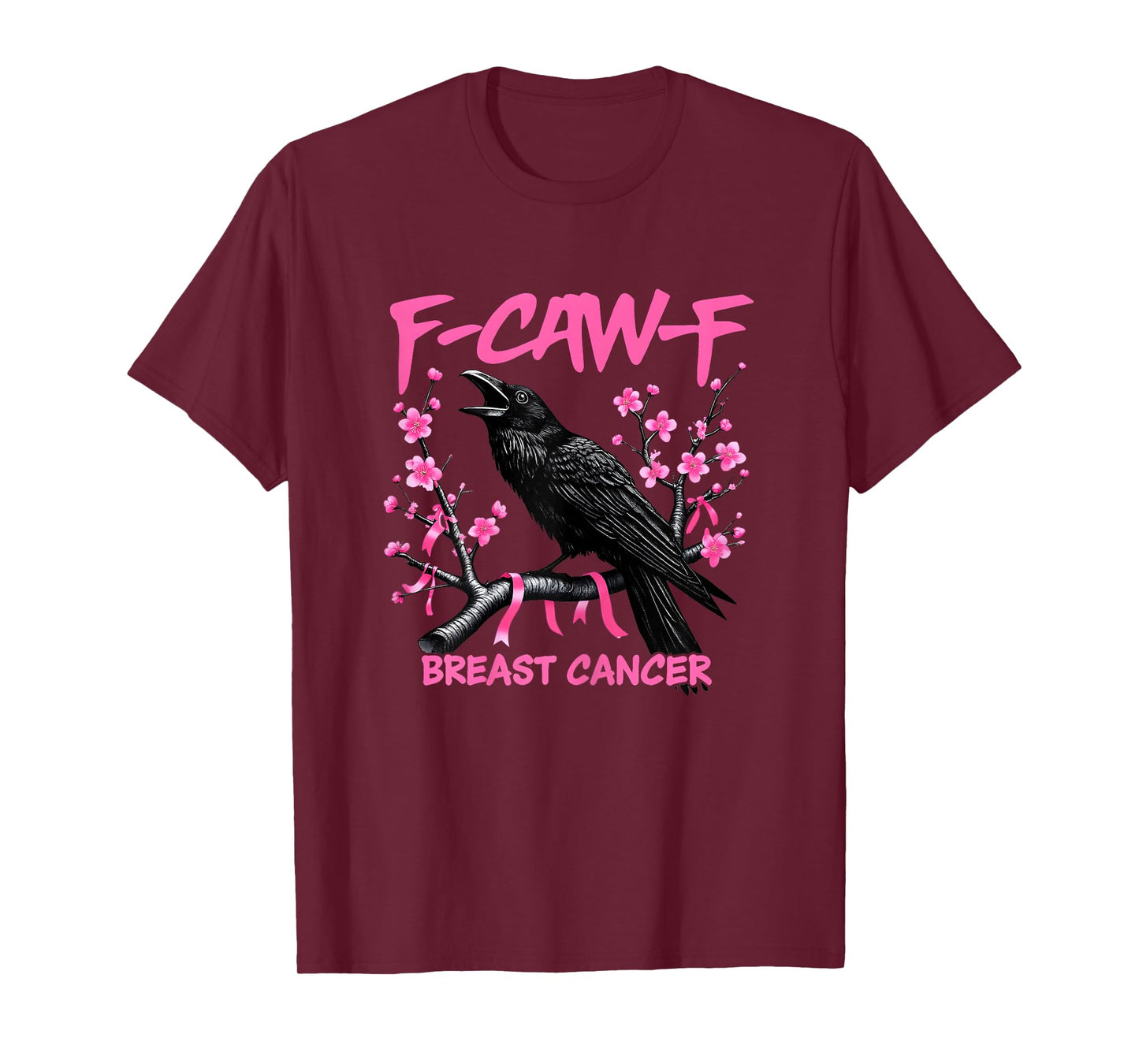 Breast Cancer Awareness with F CAW F Funny Breast Cancer Quo T-Shirt