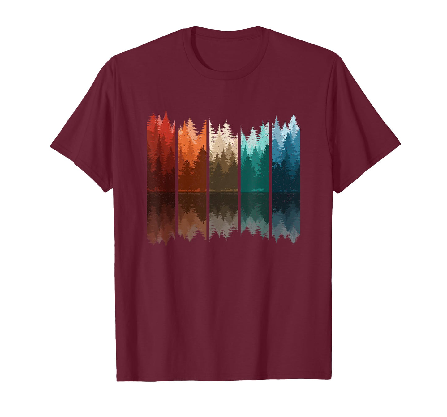 Retro Pine Tree Forest Nature Outdoor Vintage Graphic Men T-Shirt