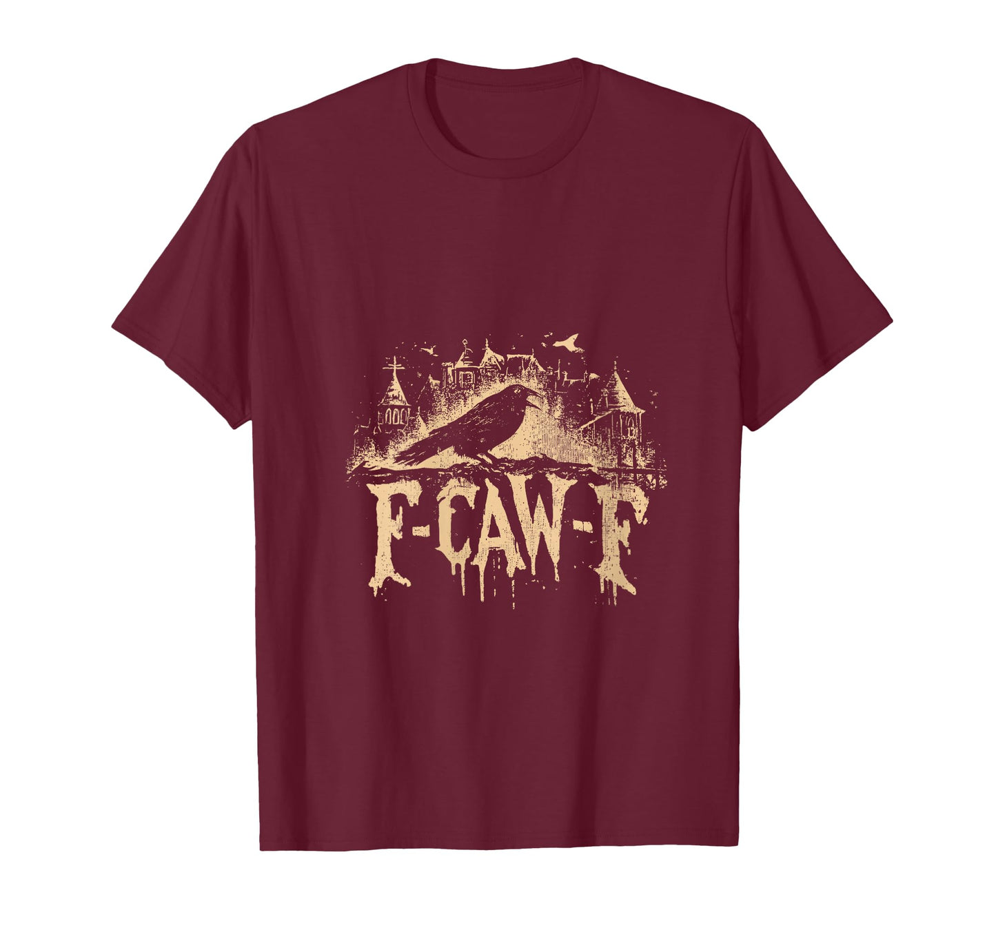 Womens F Caw F Meme Gothic V-Neck T-Shirt