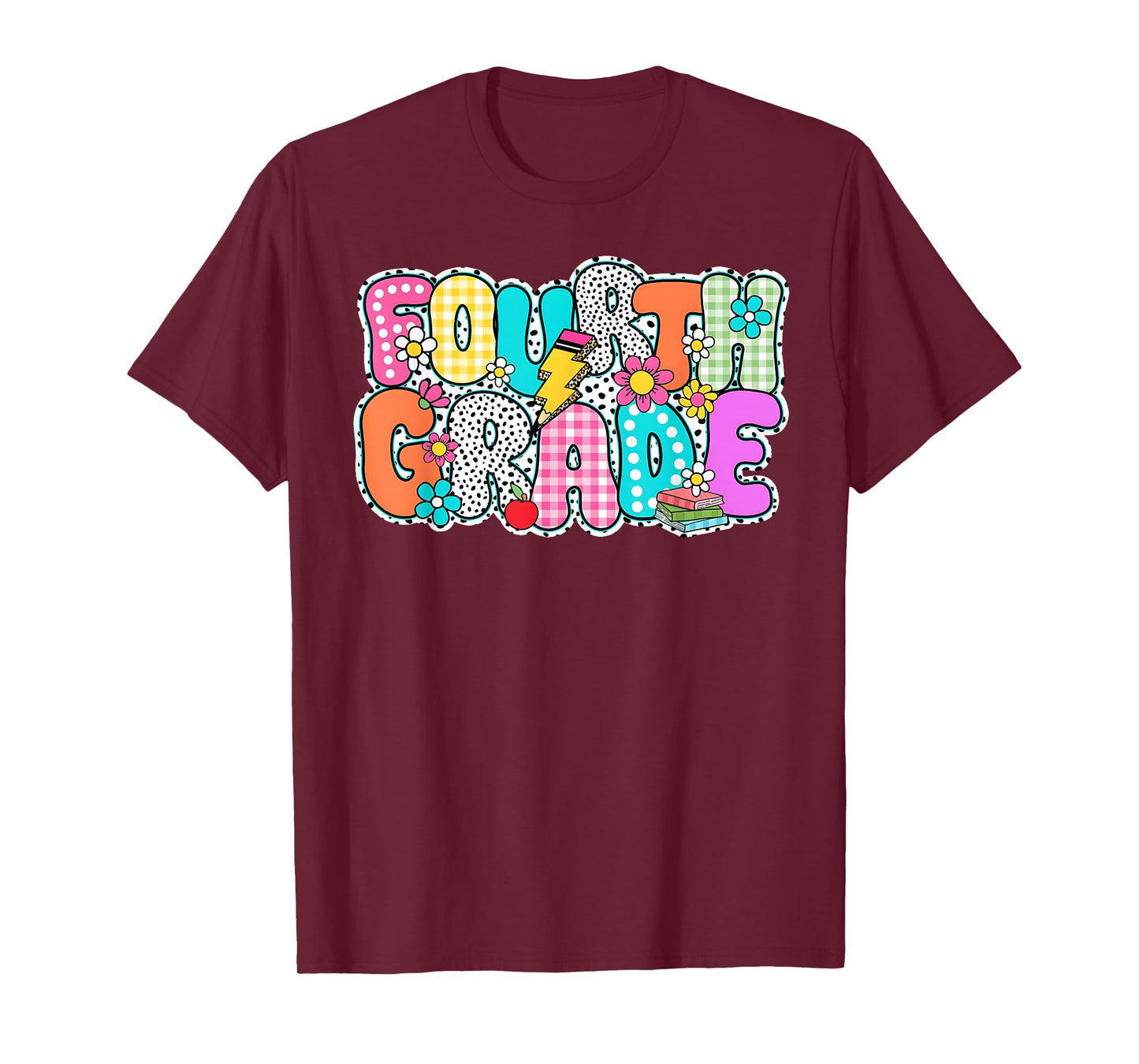 Fourth Grade 4th Dream Team Back To School Dalmatian Dots T-Shirt