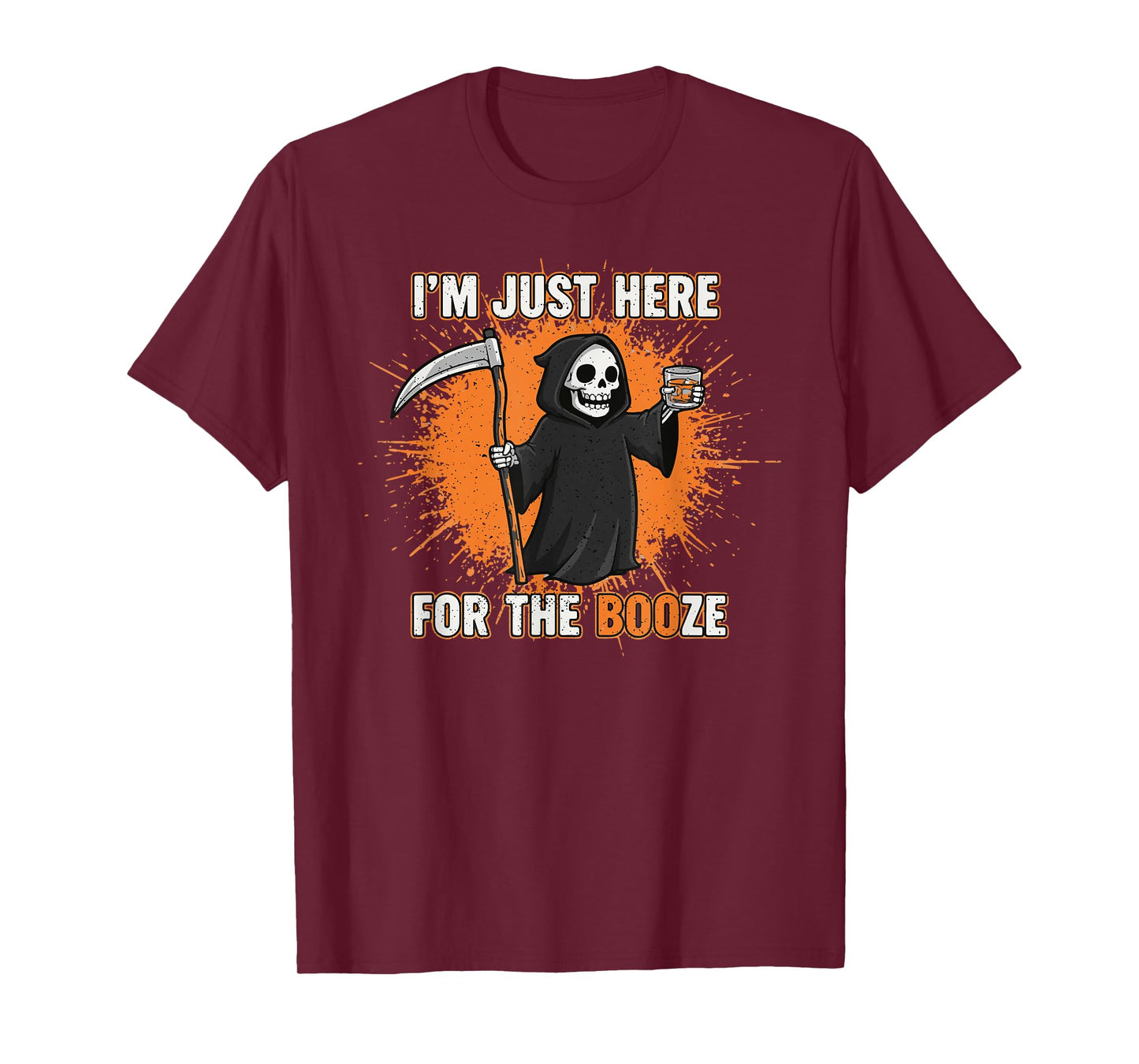 Boo-Halloween Booze, Men's Costume Whiskey Halloween T-Shirt