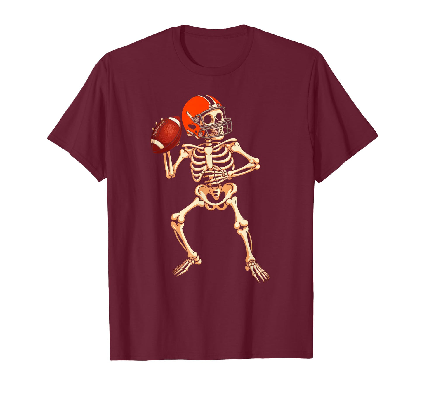 American Football Skeleton Halloween Costume Boys Men Kids T-Shirt