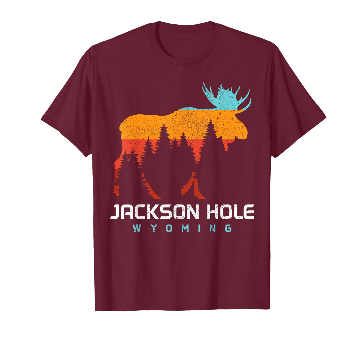 Jackson Hole Wyoming Vintage Moose Souvenir Pride Vintage T-Shirt