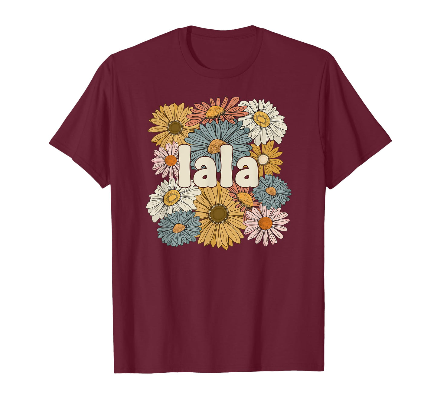 Groovy Lala Grandmother Flowers Lala Grandma T-Shirt