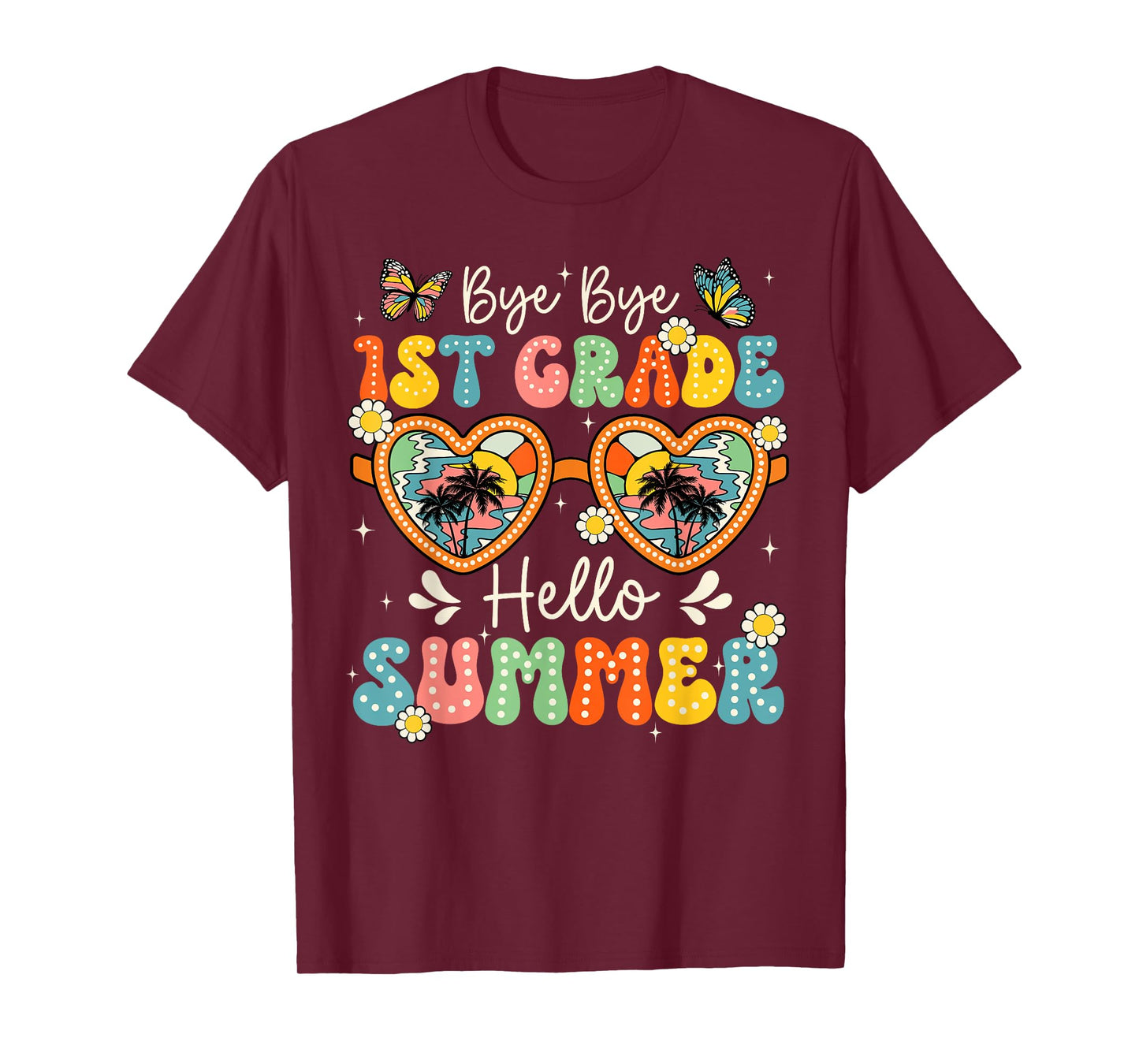 Goodbye 1st Grade Hello Summer Last Day Of School Boys Kids T-Shirt