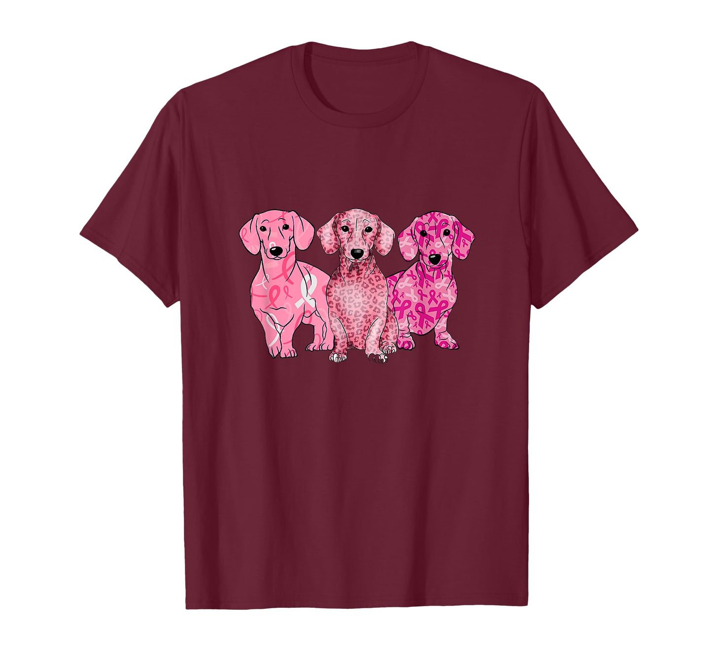 Breast Cancer Dachshunds Pink Dachshunds Ribbon Doxie's T-Shirt