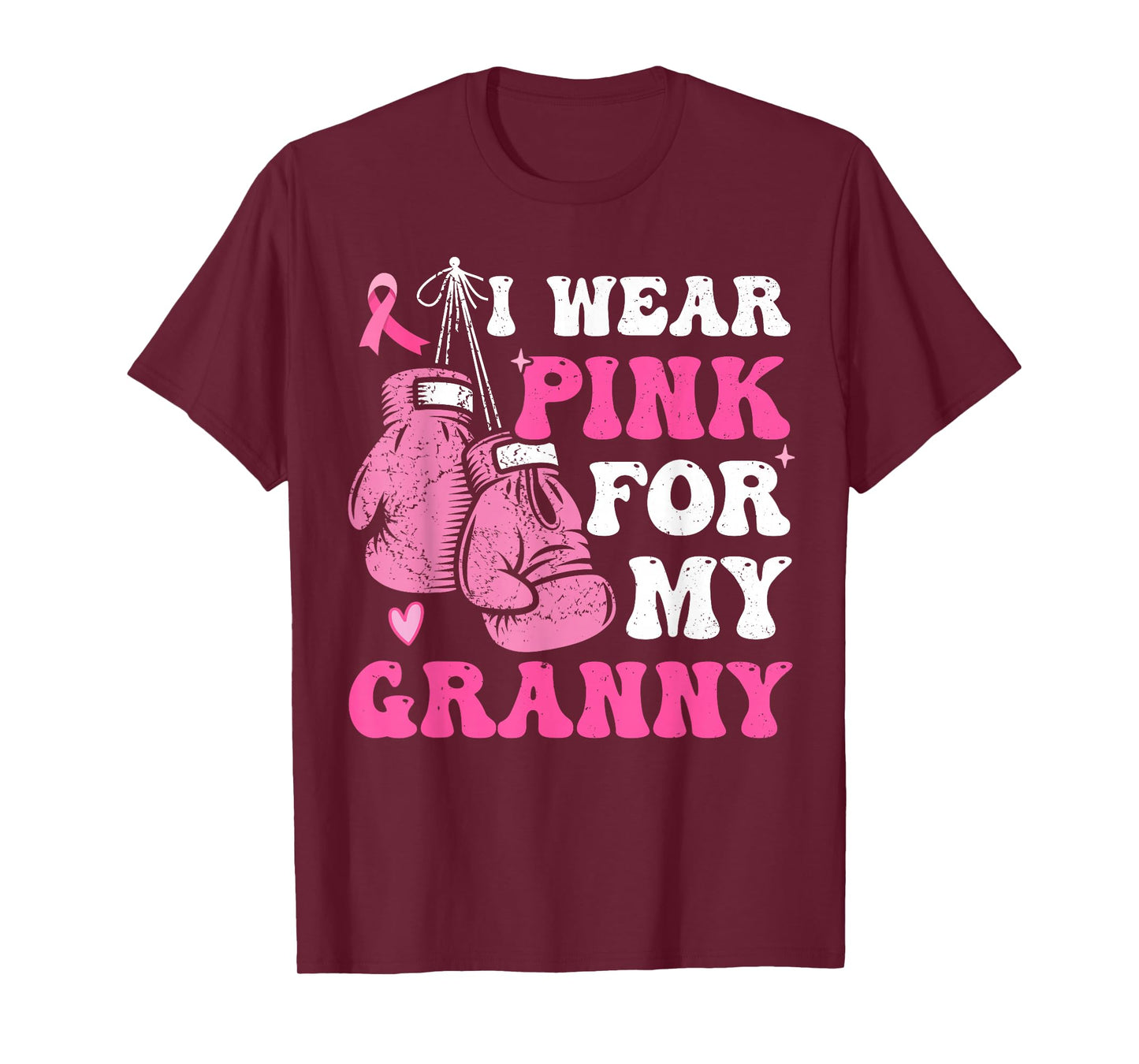 I Wear Pink For My Granny Breast Cancer Grandma For Kids T-Shirt