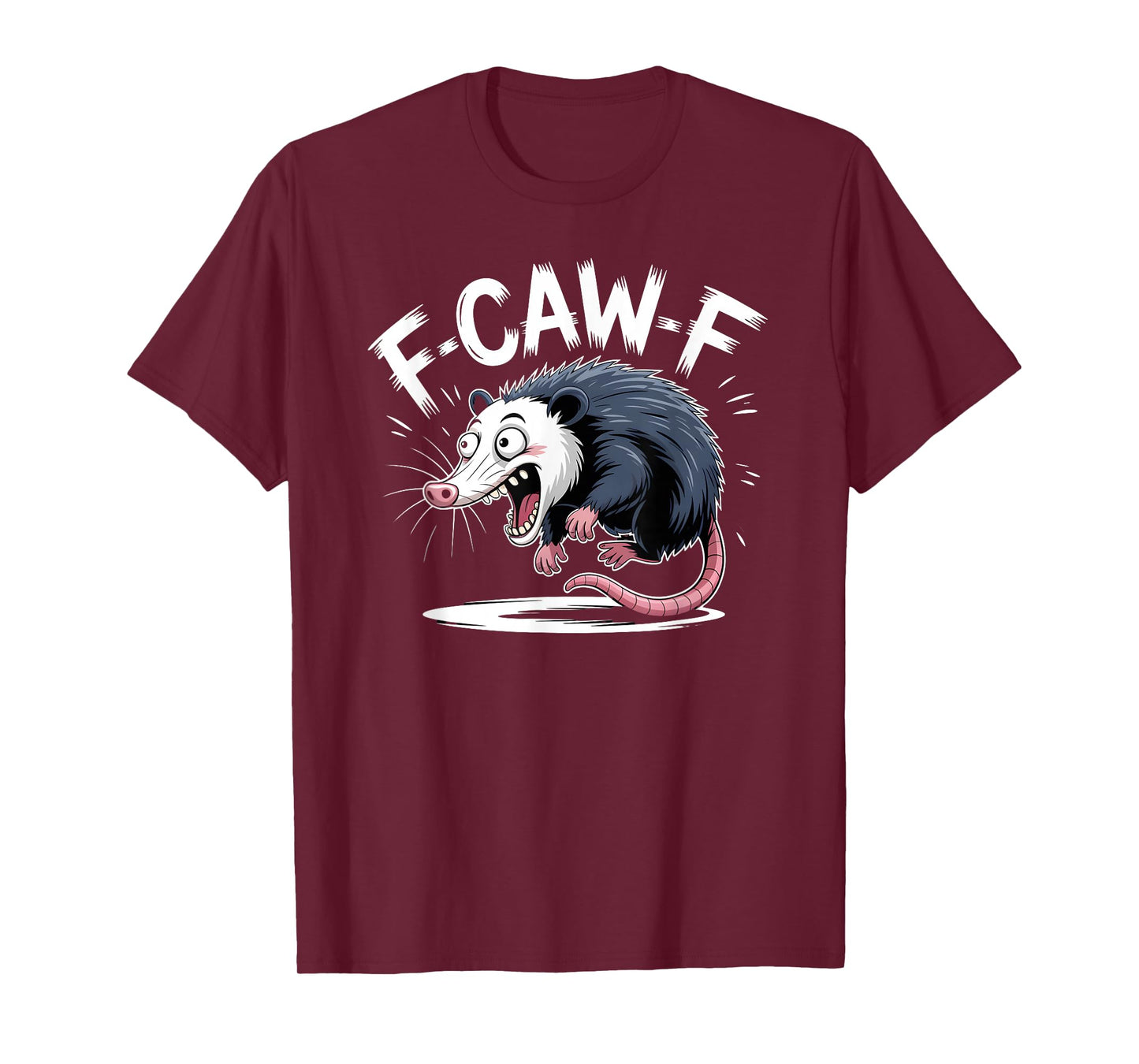 F-Caw-F Witty Screaming Opossum Meme T-Shirt