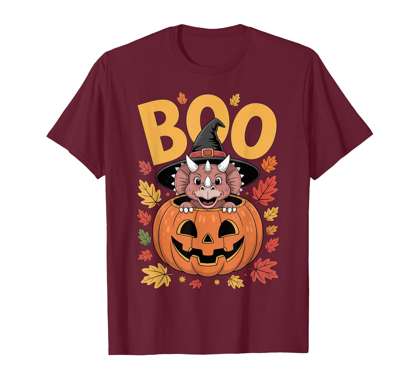 Triceratops Costume on Pumpkin Halloween Triceratops T-Shirt
