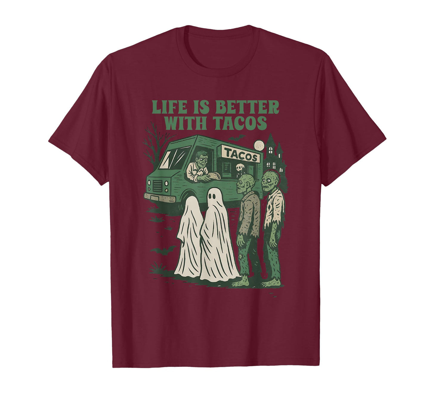 Life is Better with Tacos Funny Halloween T-Shirt