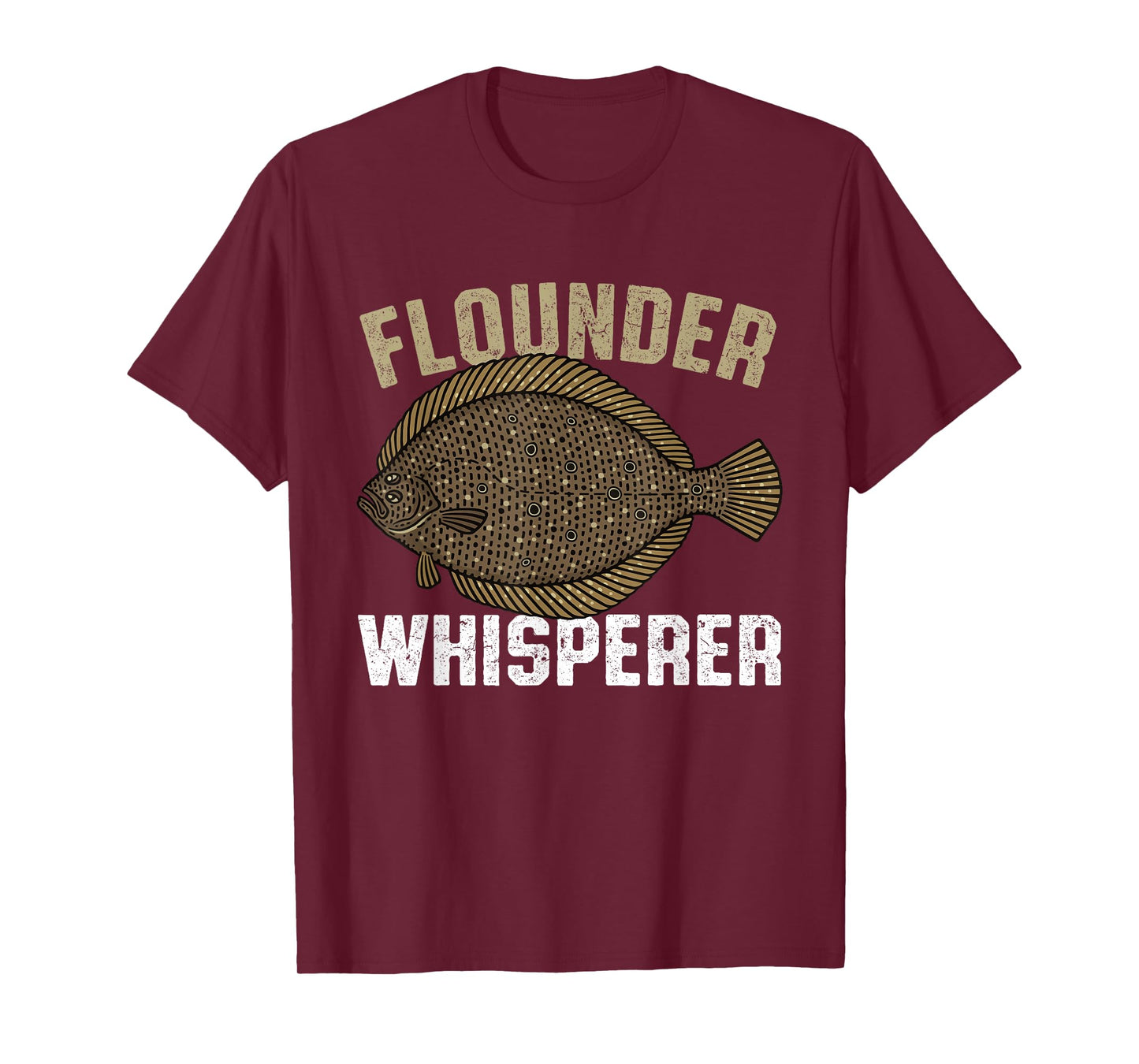 Flounder Whisperer, Flatfish Summer Flounder Fish Fishing T-Shirt