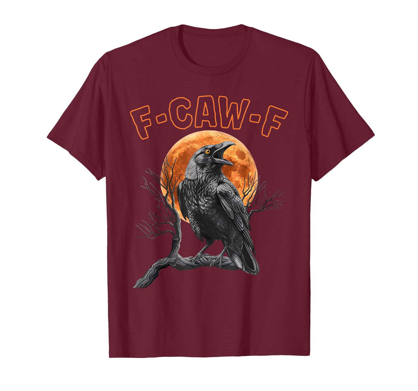 Black Crow, F-Caw-F Funny Black Bird Moon Gothic T-Shirt
