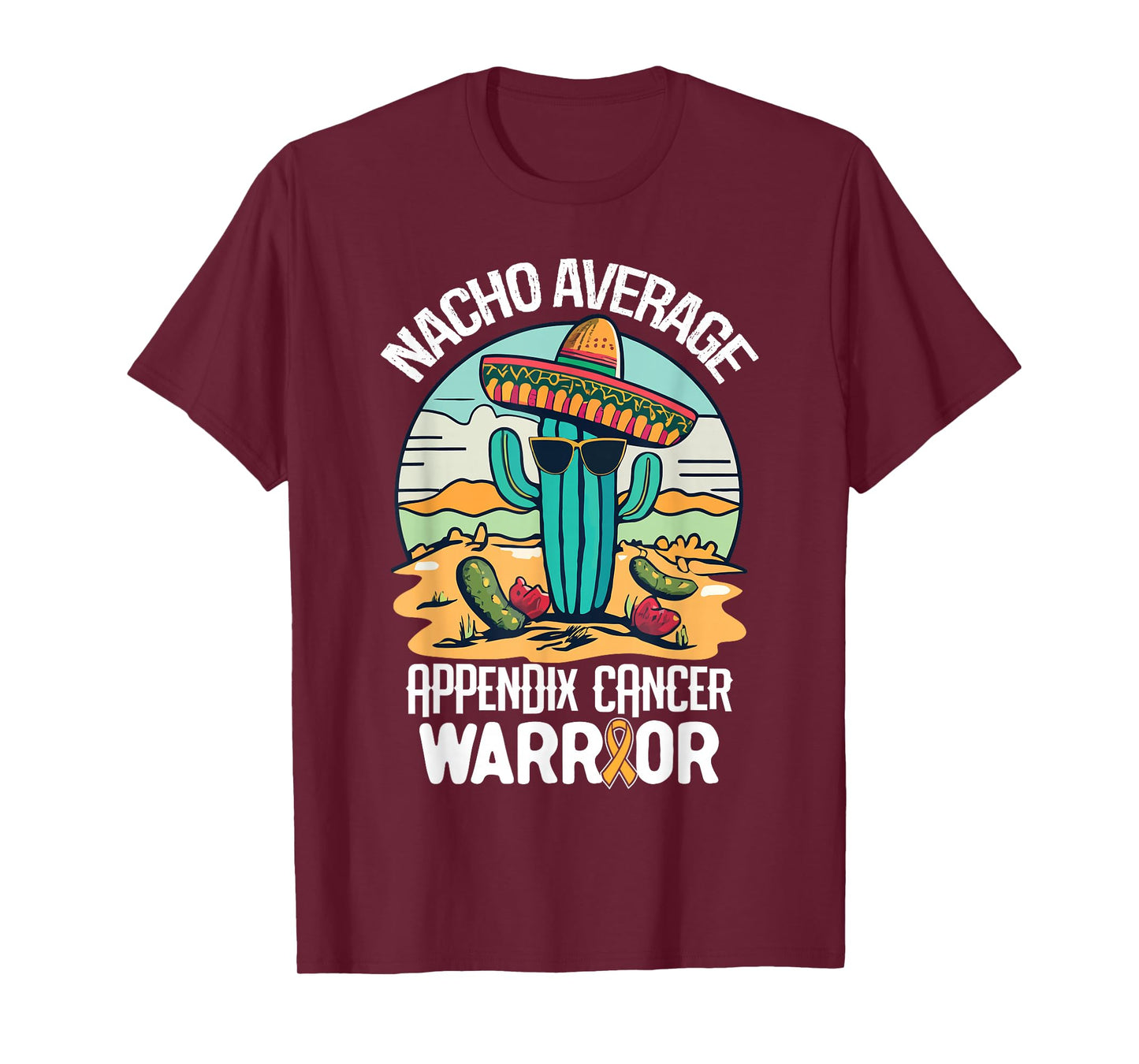 Nacho- Appendix Cancer Awareness Supporter Ribbon T-Shirt