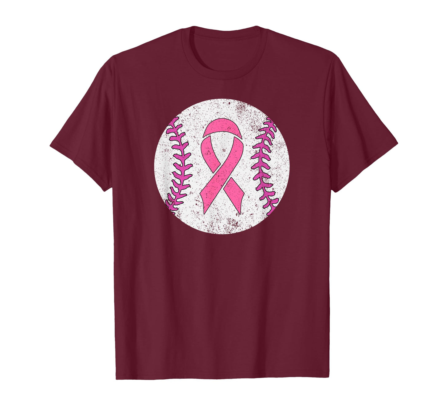 Baseball Player Pink Ribbon Breast Cancer Awareness Costume T-Shirt