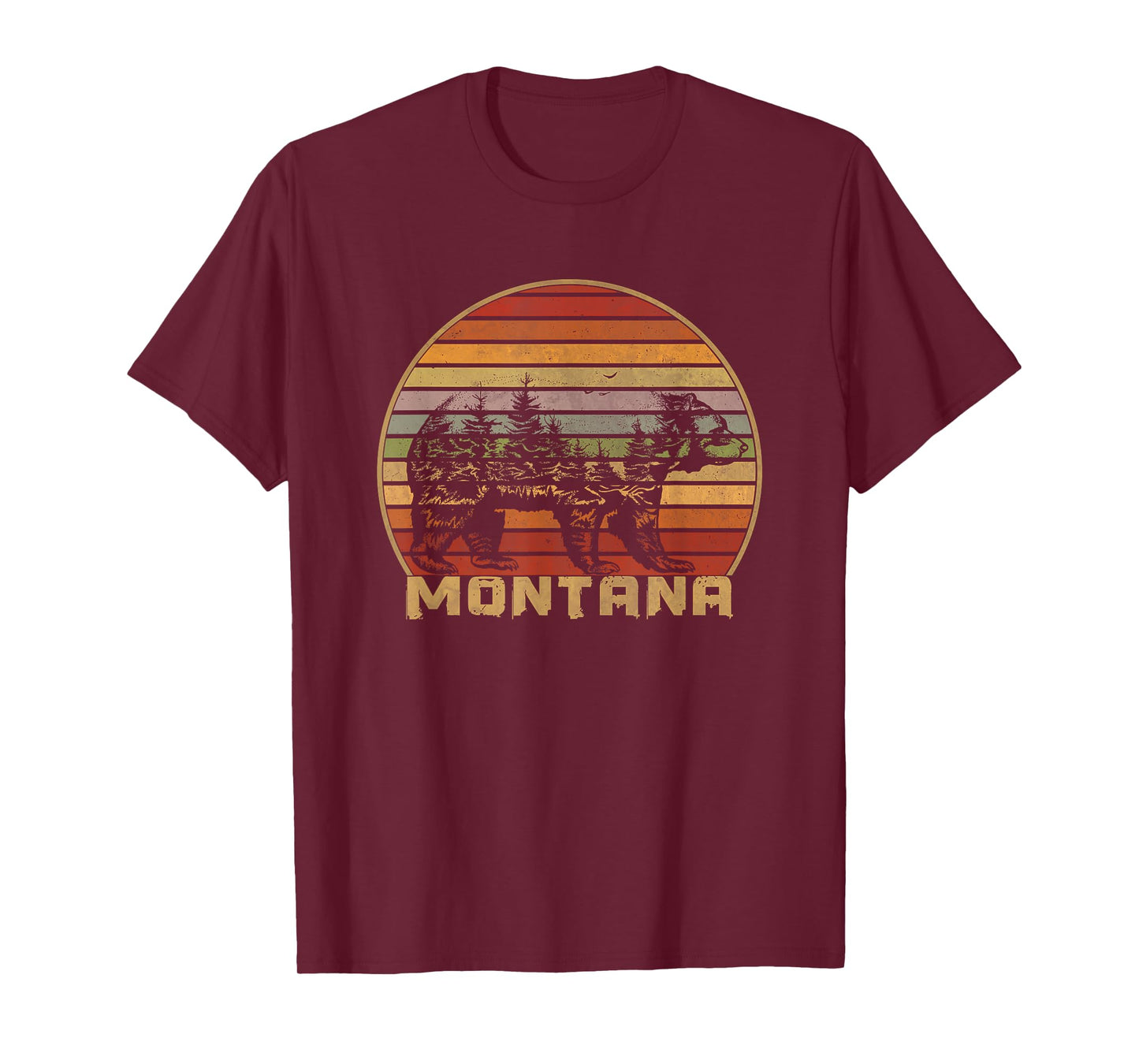 Montana Vintage Grizzly Bear Natural Retro T-Shirt