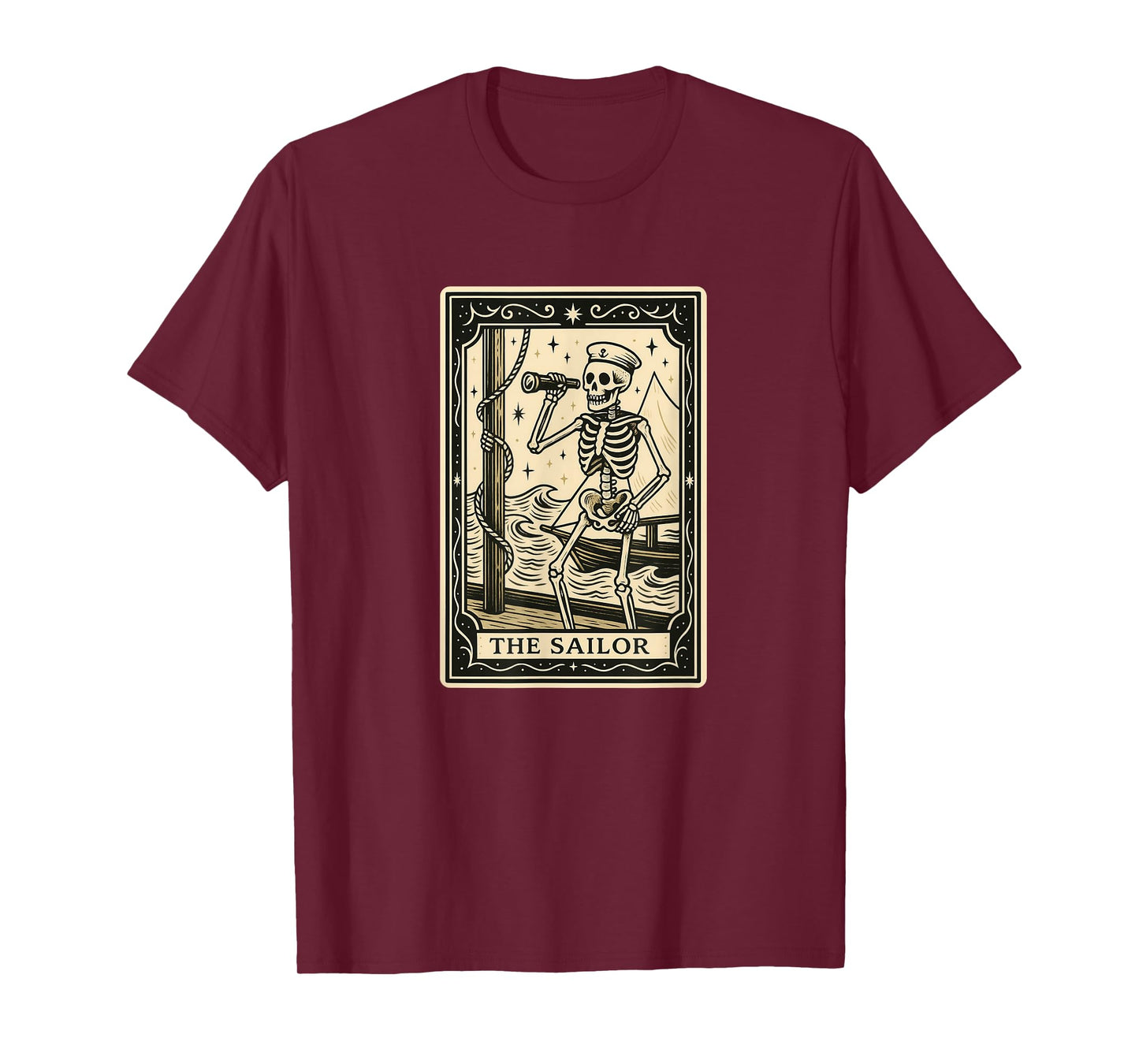 The Sailor Tarot Card Halloween Spooky Sailing Captain Boat T-Shirt