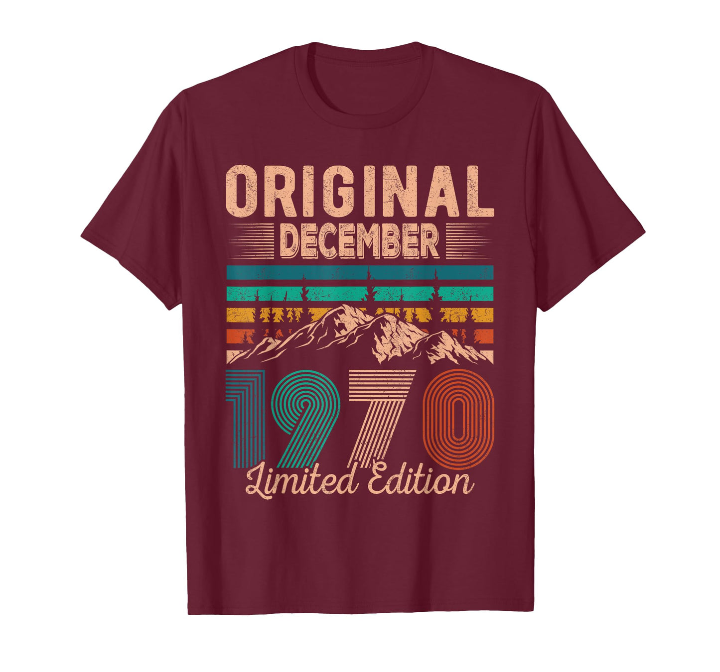 Original December 1970 Born in December 1970 Birthday T-Shirt