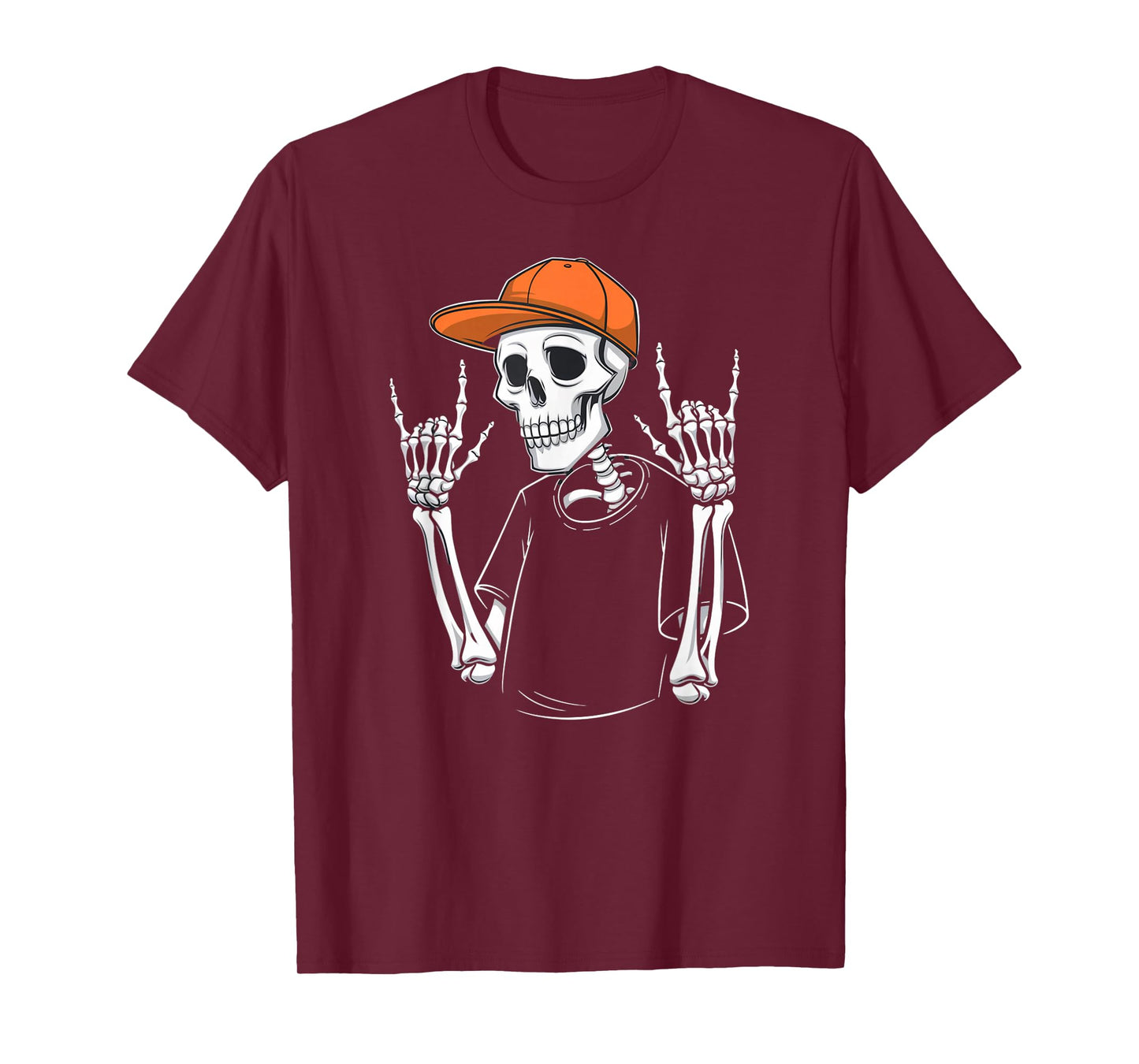 Skeleton Hand Funny Humor Halloween Spooky Vibes Fan T-Shirt
